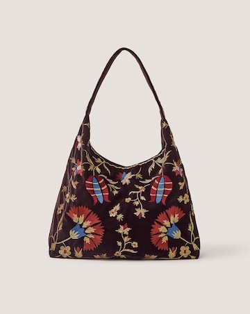 Monsoon Hatti Velvet Shoulder Bag