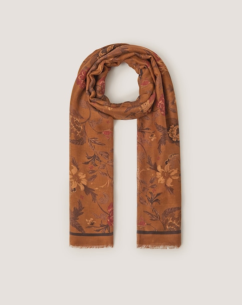 New In - Monsoon Princella Floral Print Scarf