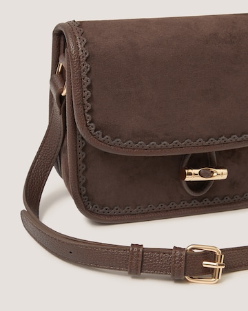 Monsoon Amy Faux Suede Crossbody Bag