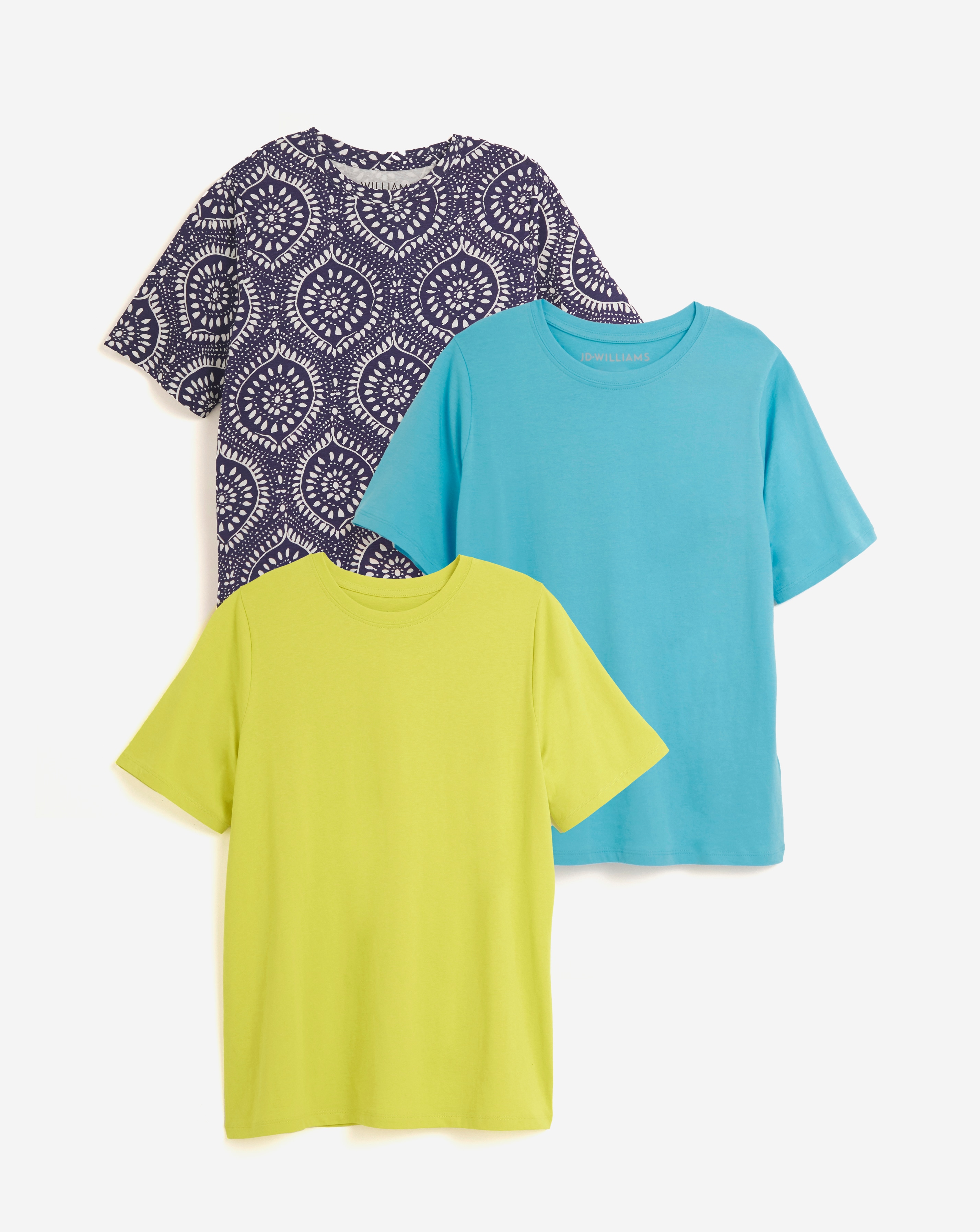 3 Pack Crew Neck Short Sleeve T-Shirt