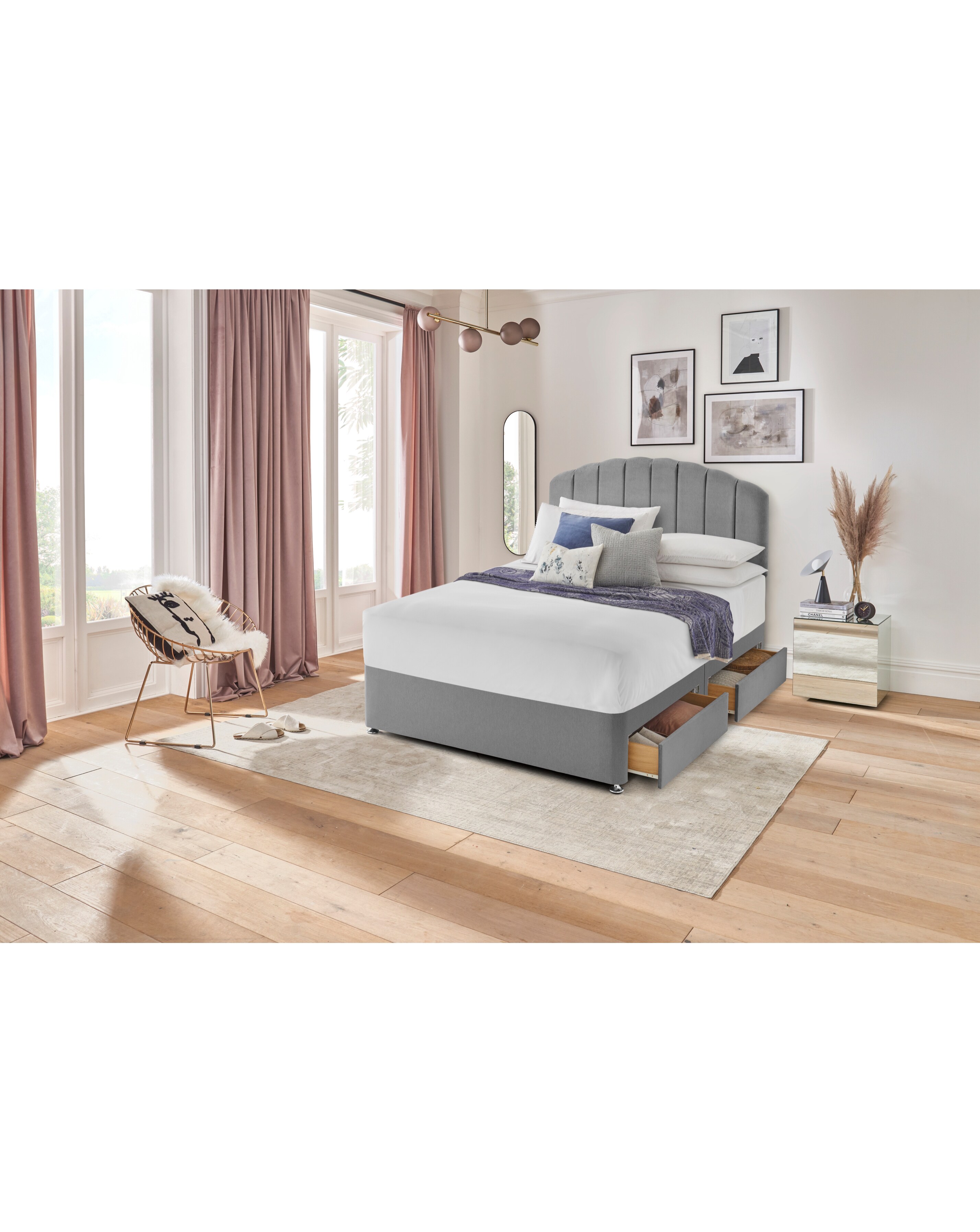 Silentnight Fabric 4 Drawer Divan Base