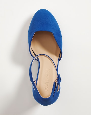 Two Part Heeled Shoe With Ankle Strap EEE Fit