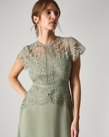 Monsoon Lace Midi Bridesmaid Dress