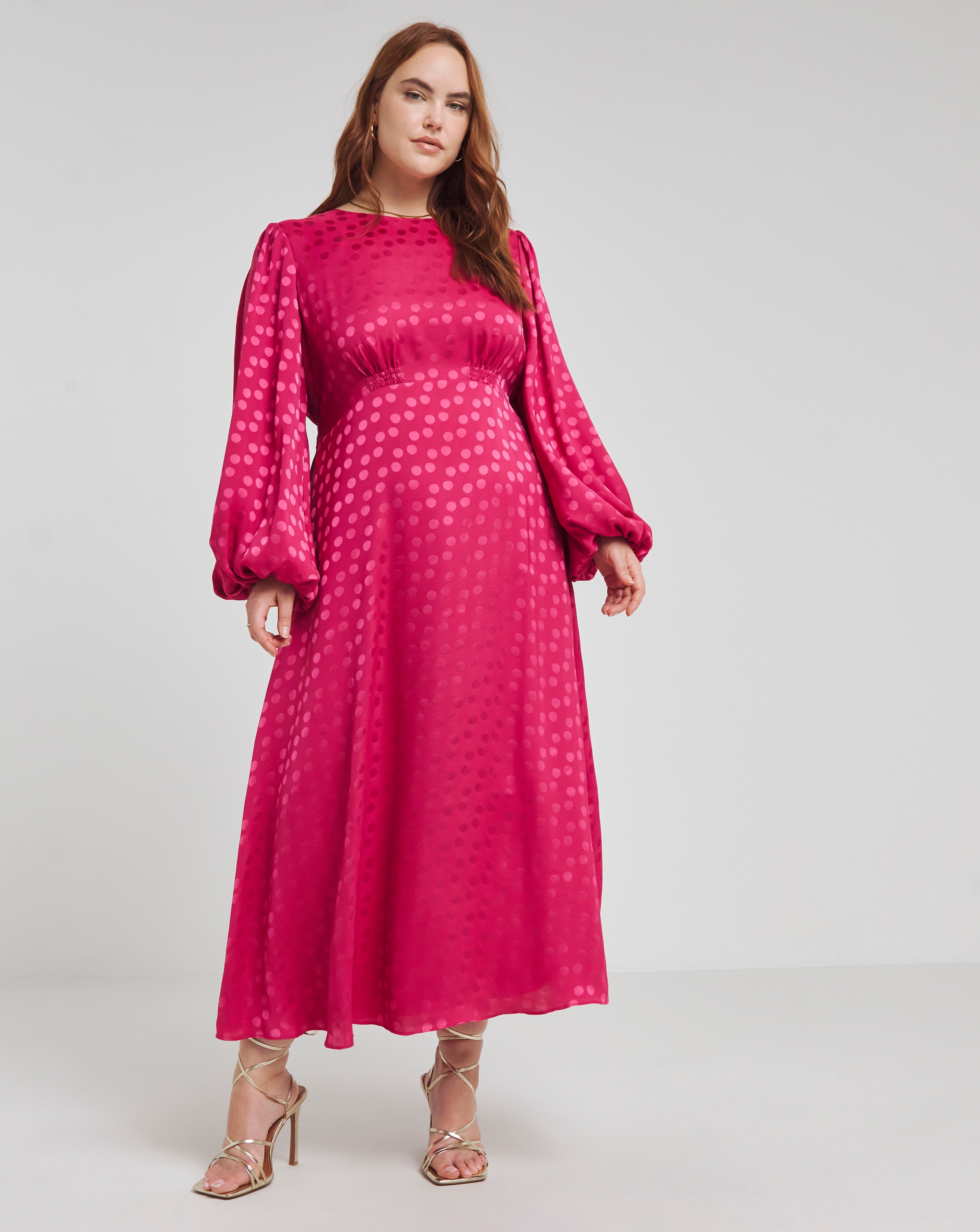 Joanna Hope Jacquard Spot Maxi Dress