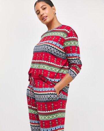 Chelsea Peers Nutcracker Fair Isle Jersey Crew Pyjama Set