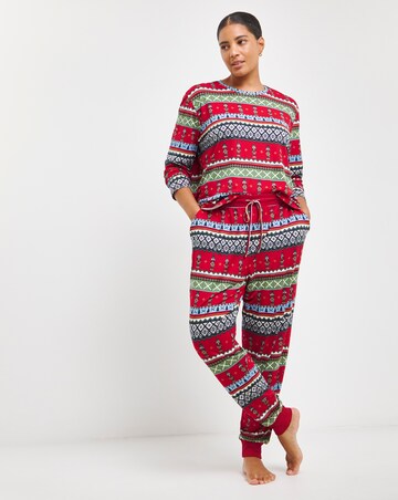 Chelsea Peers Nutcracker Fair Isle Jersey Crew Pyjama Set