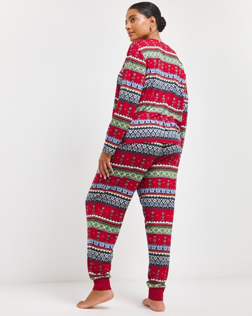 Chelsea Peers Nutcracker Fair Isle Jersey Crew Pyjama Set