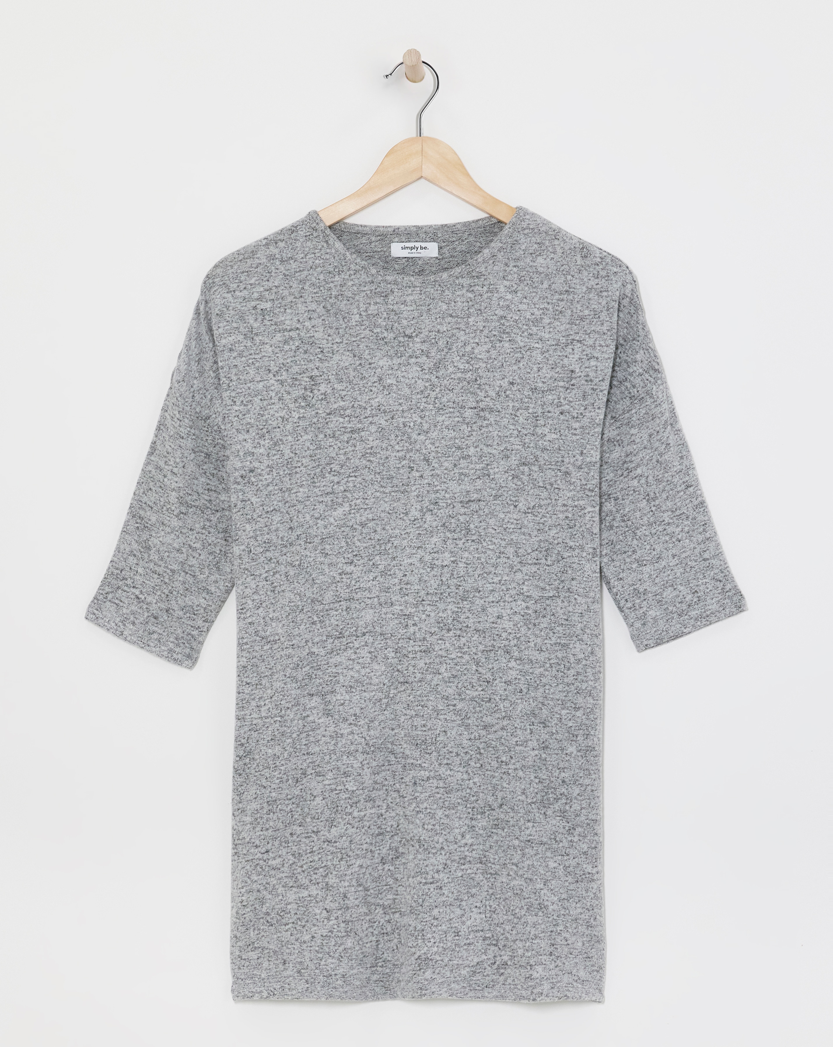 Grey Marl Soft Touch Side Pocket Tunic