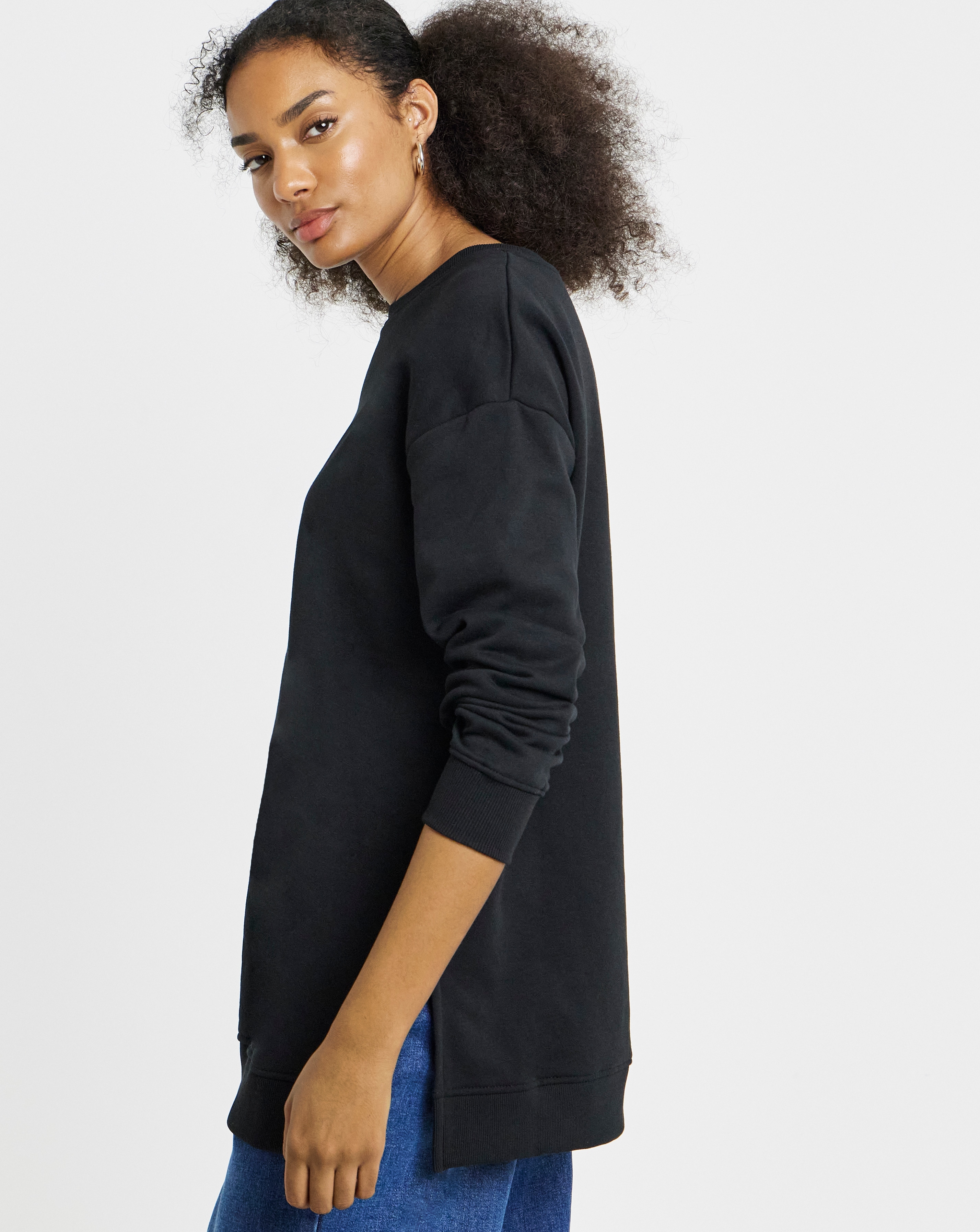 Side Split Sweatshirt Tunic
