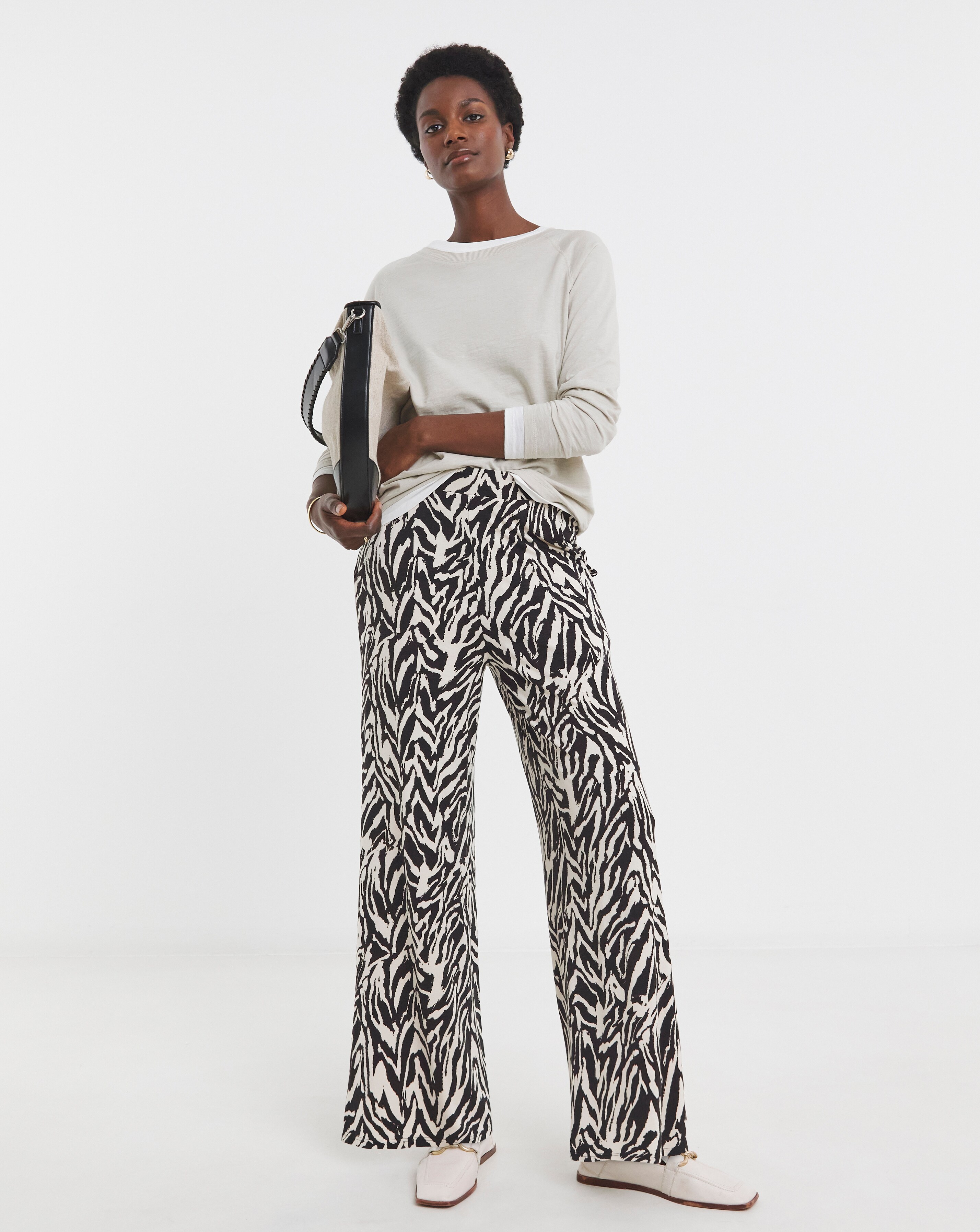 Wide Leg Jersey Trouser