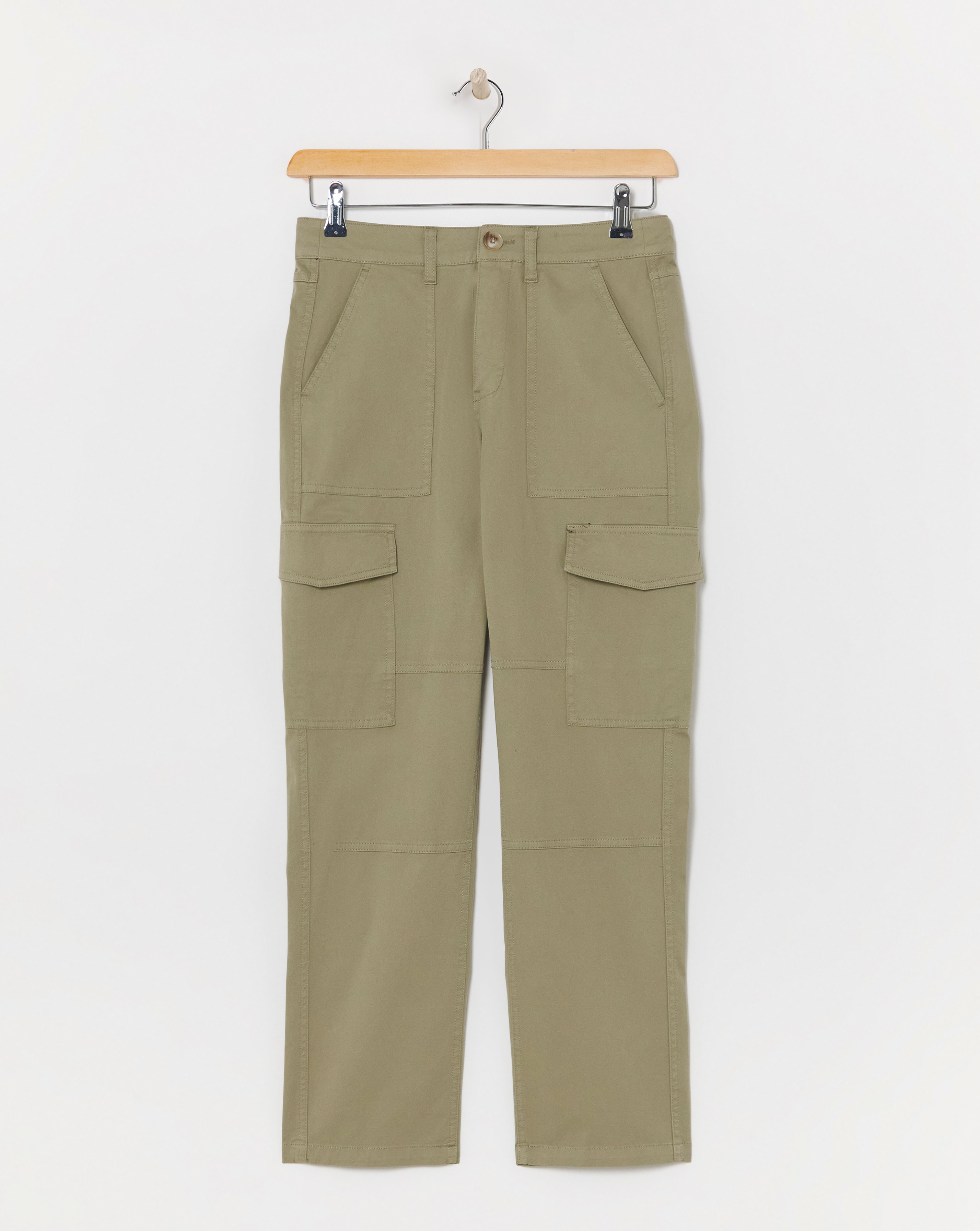 Stretch Cotton Tapered Utility Trousers