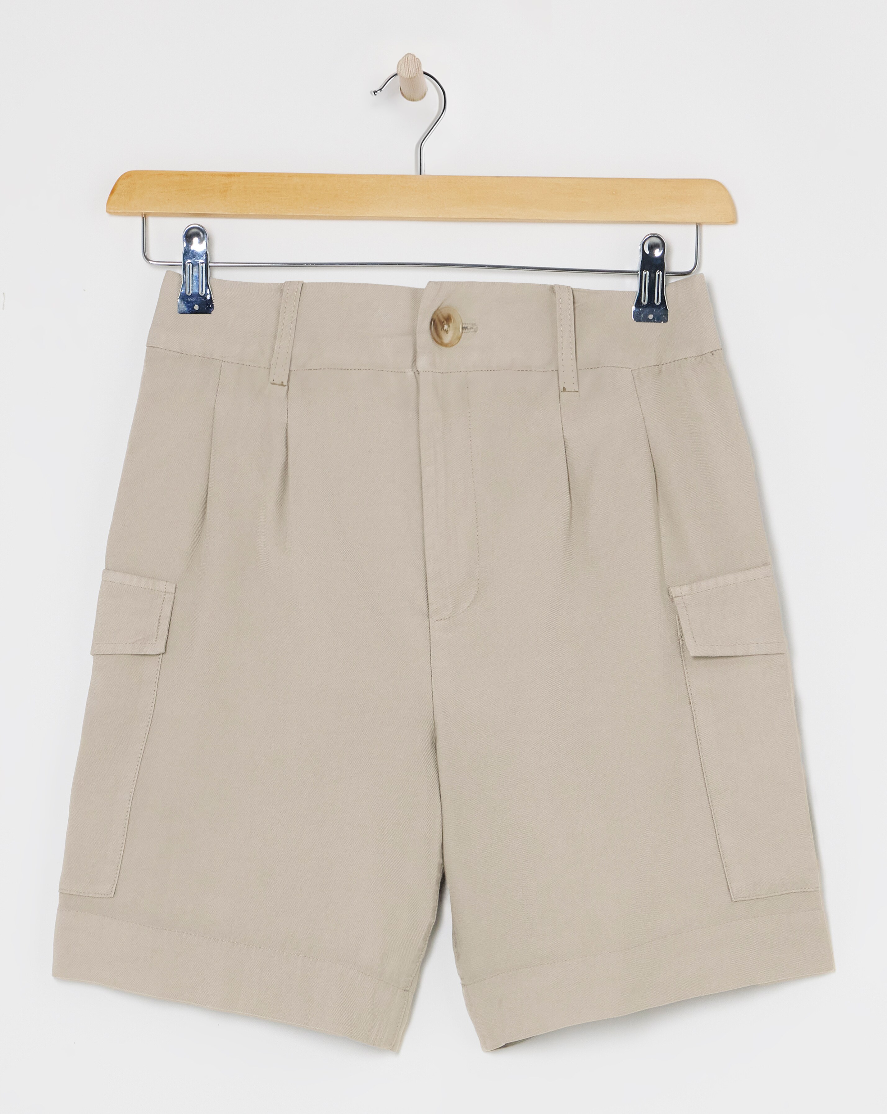 Lyocell Utility Bermuda Shorts