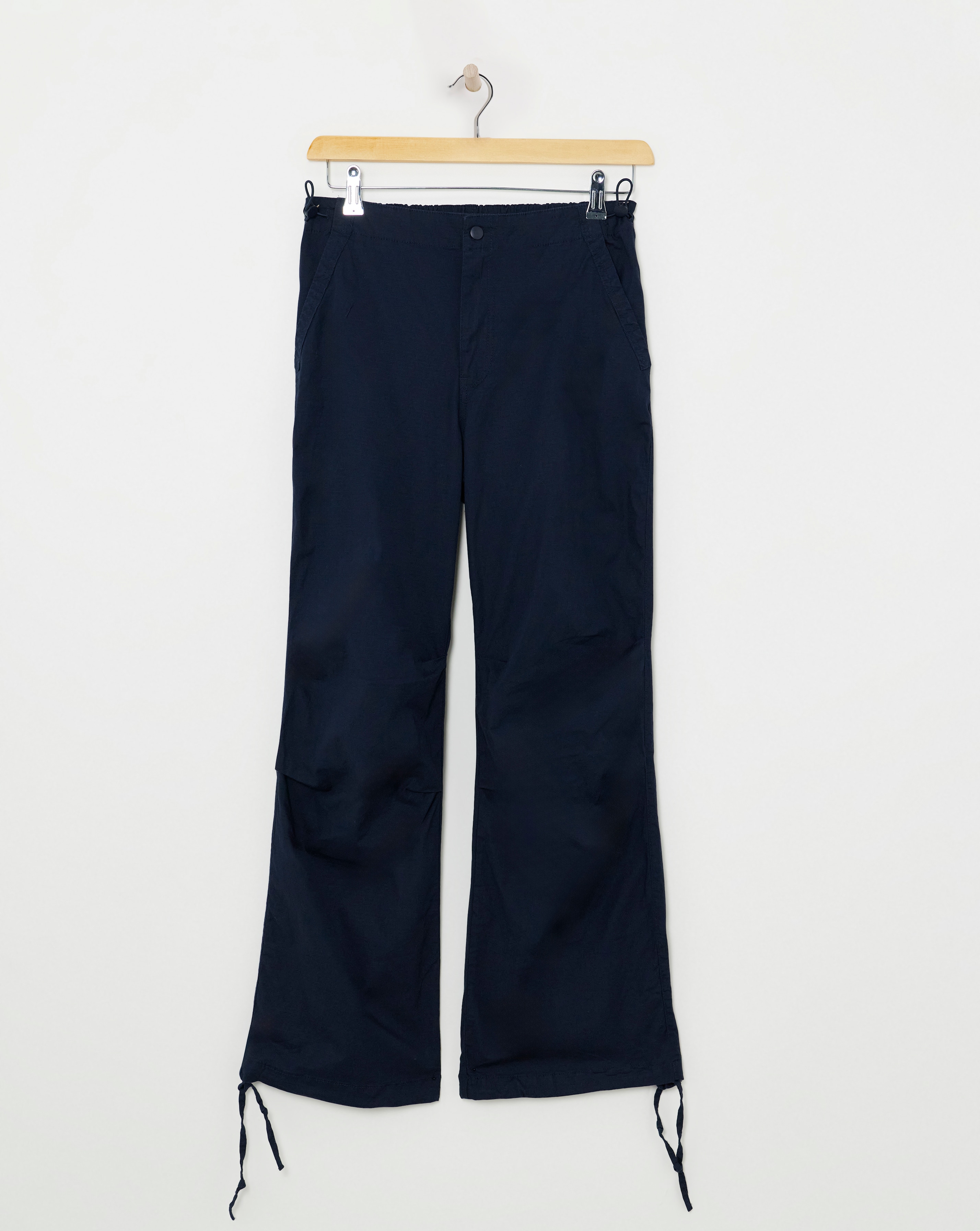 Navy Cotton Parachute Utility Trousers
