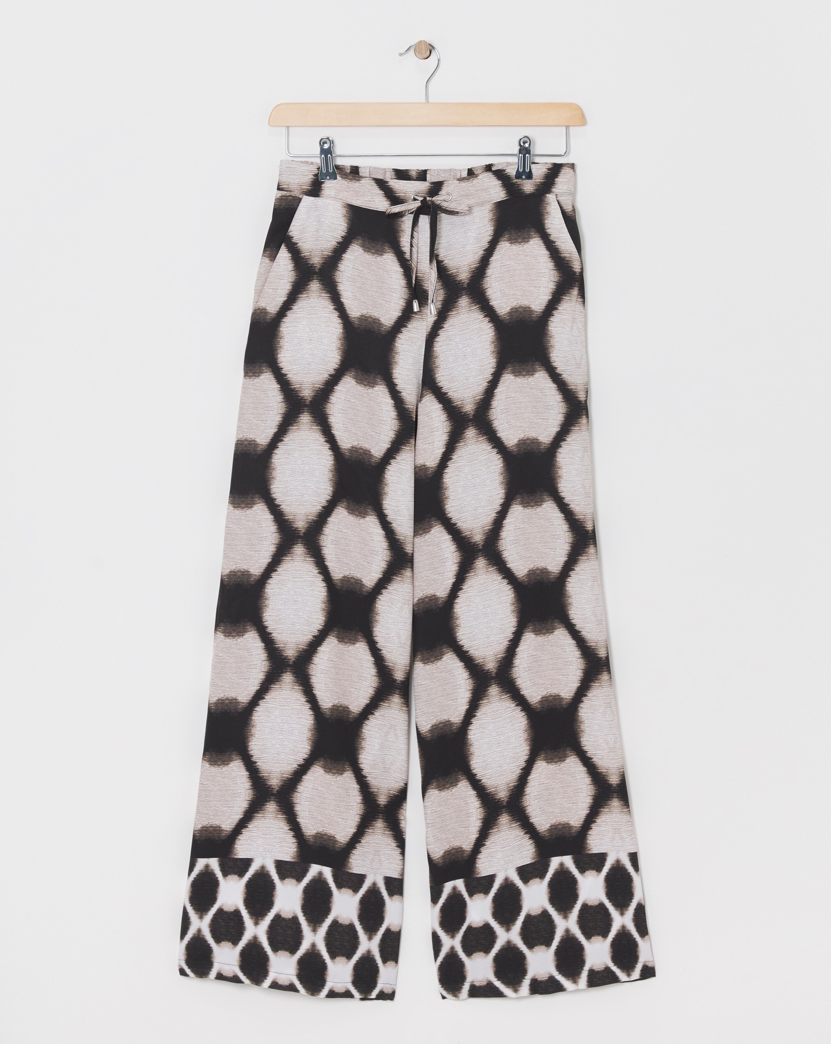 Herringbone Wide Leg Trouser