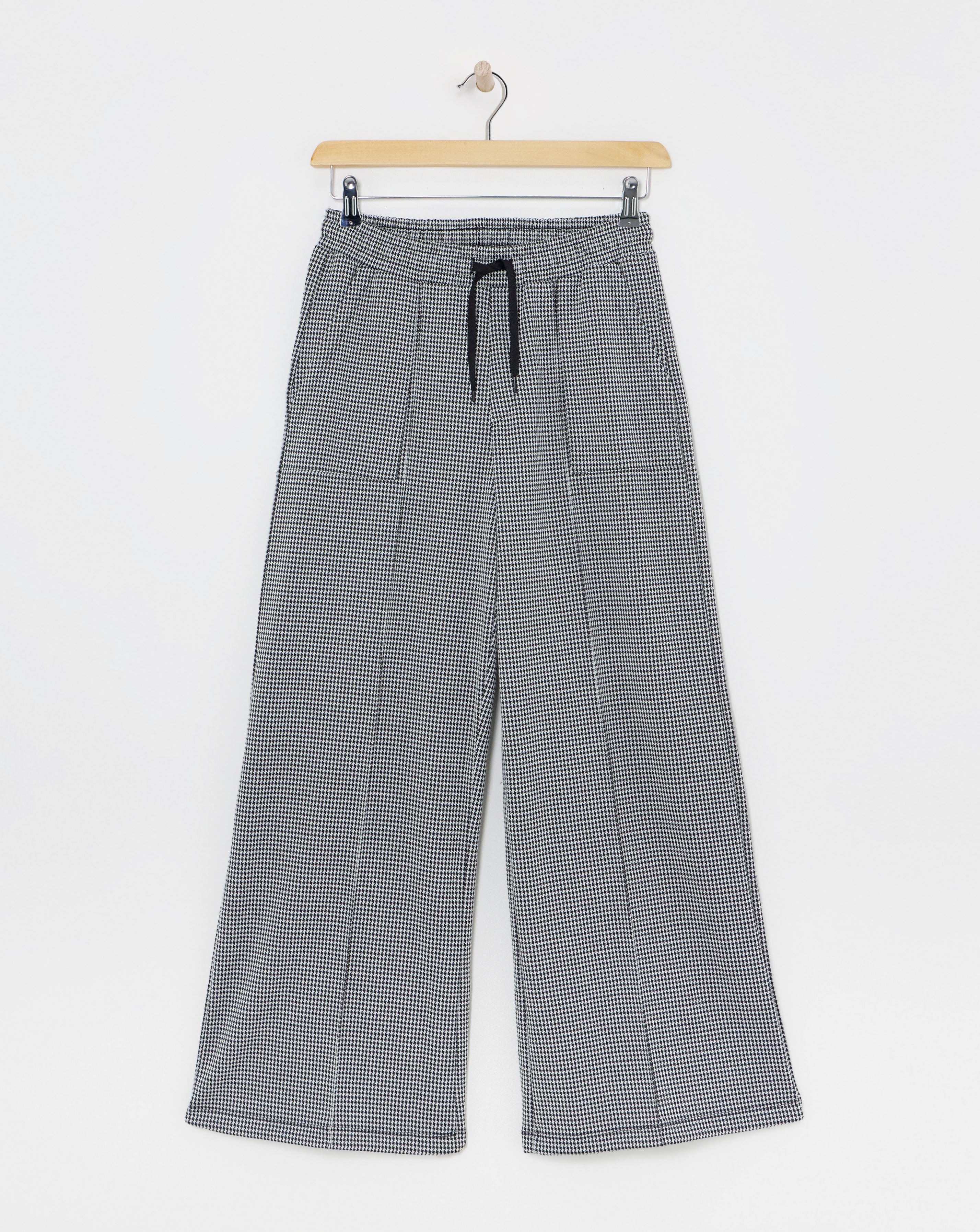 Ponte Jacquard Wide Leg Trouser