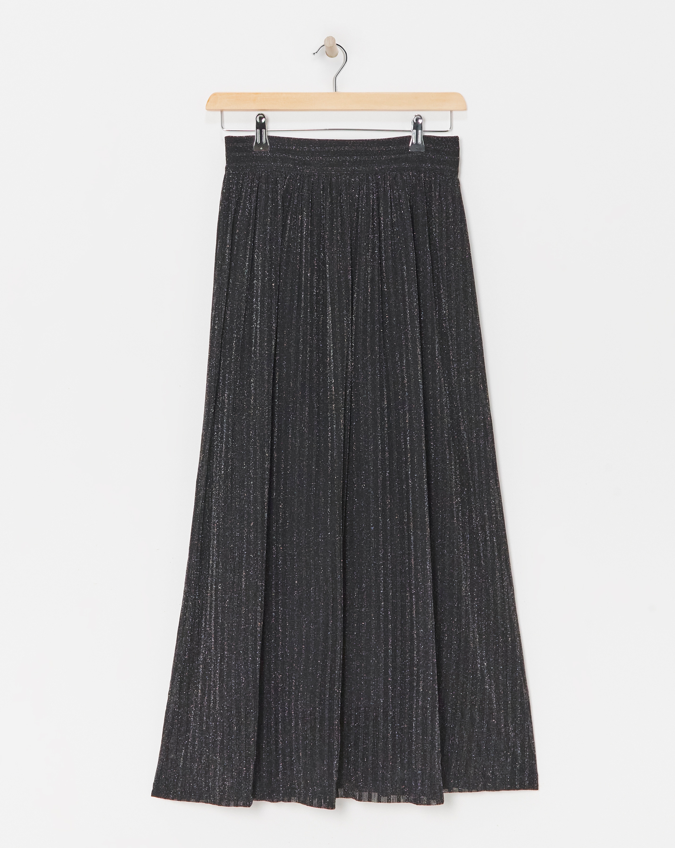 Knitted Glitter Stripe Maxi Skirt