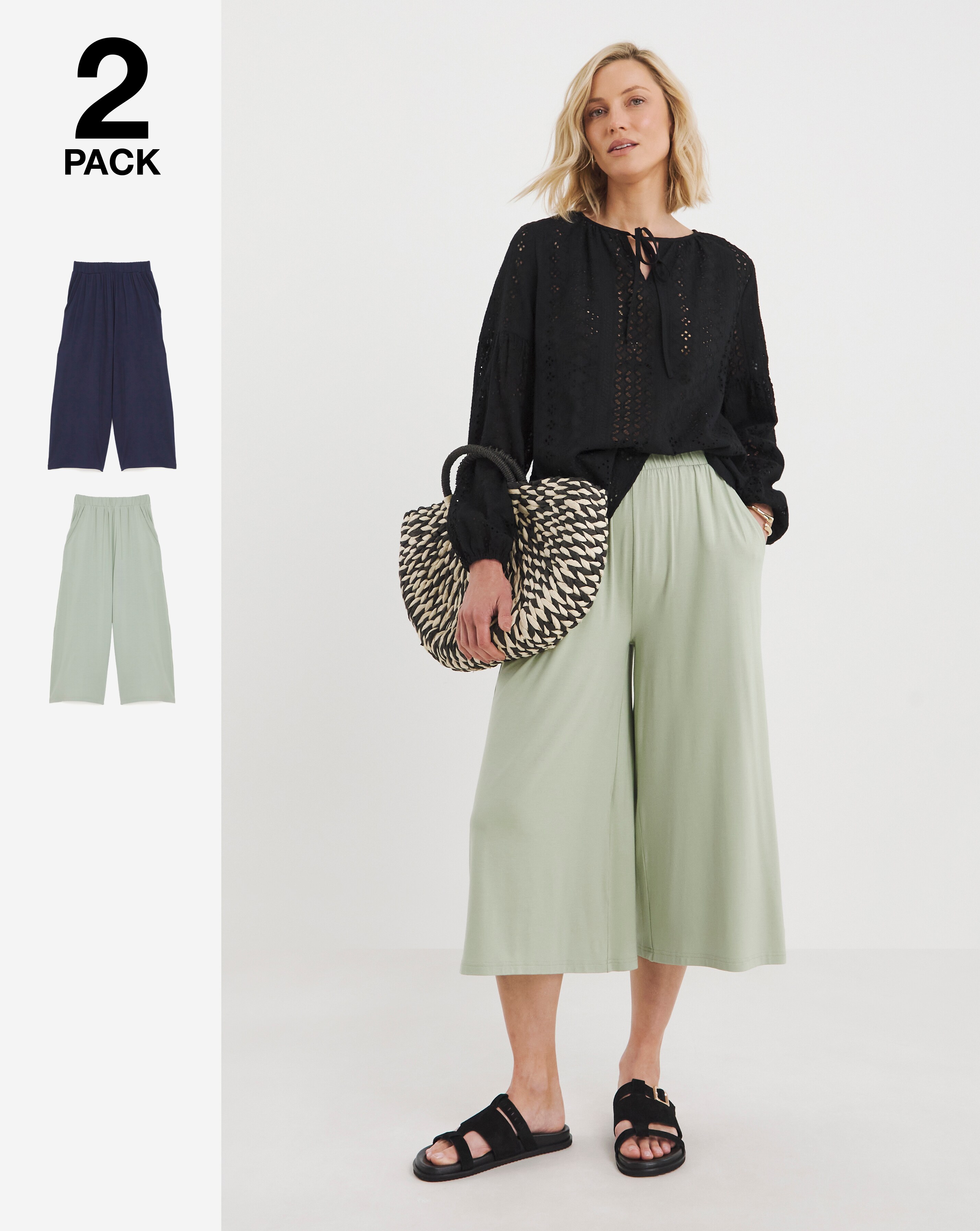2 Pack Jersey Culottes