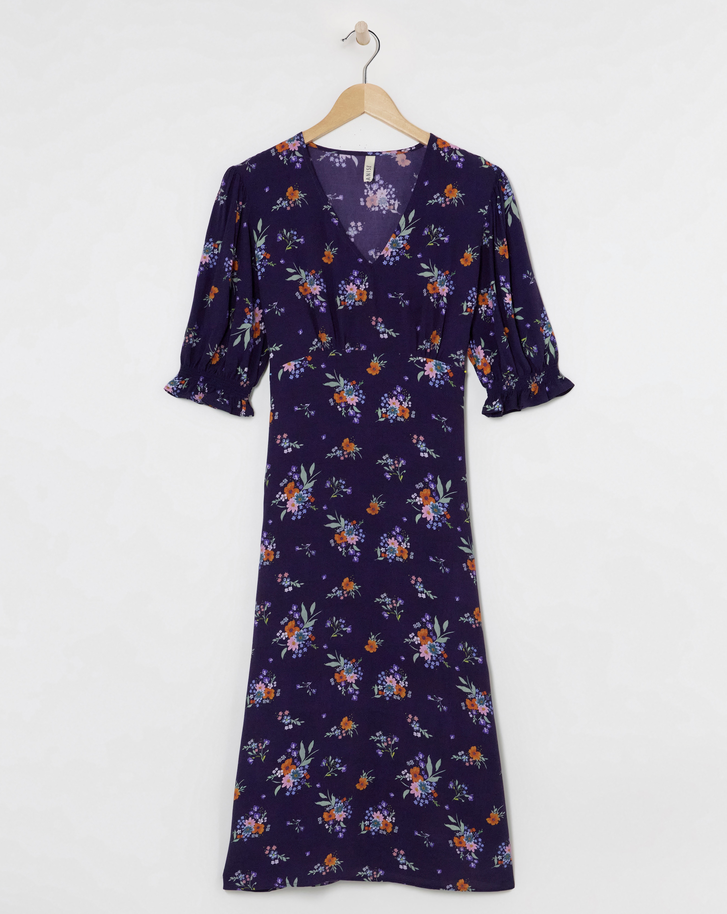 Anise Adeline V Neck Midi Dress