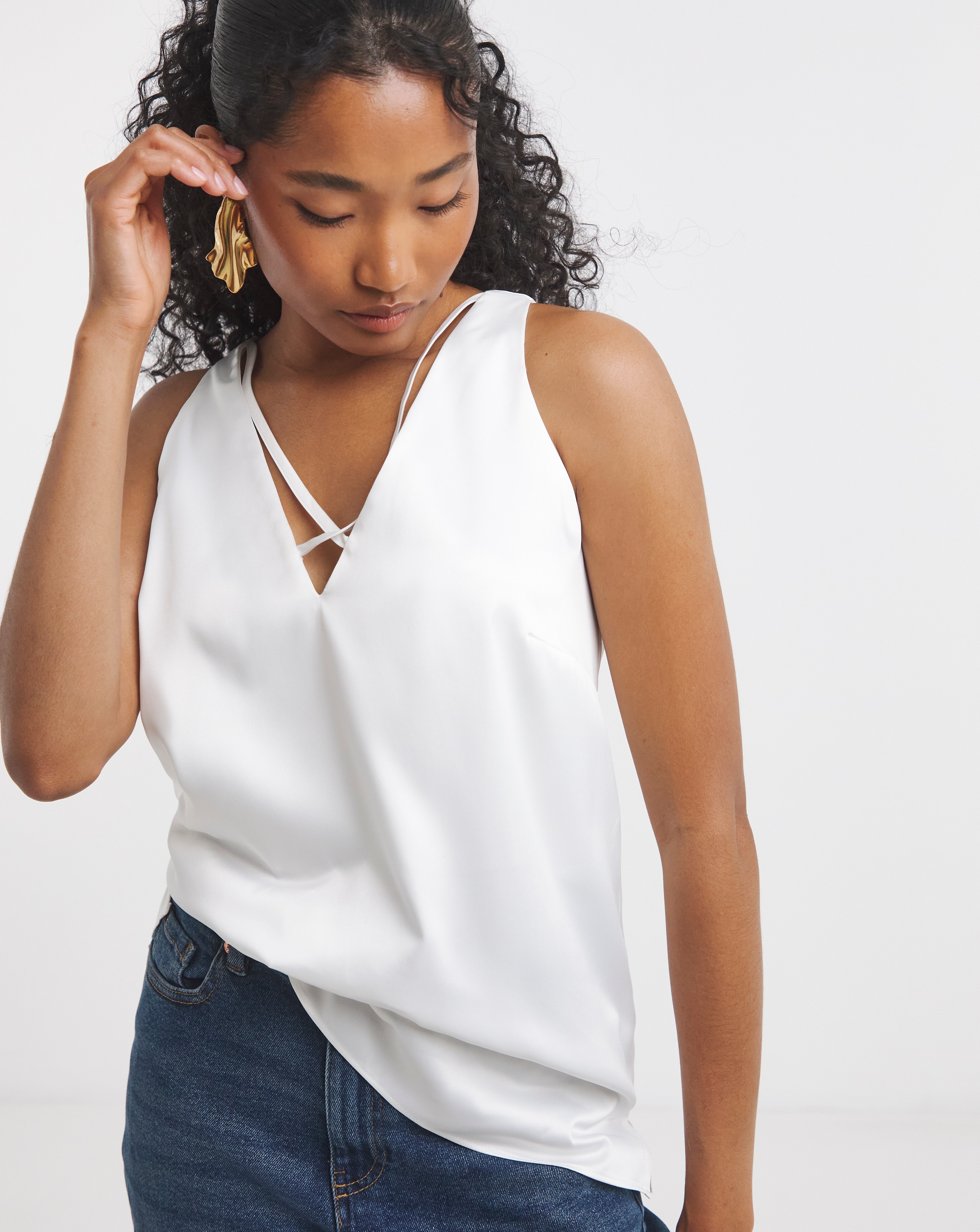 Satin Criss Cross Cami