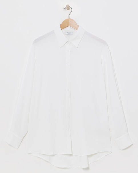 Ivory Oversized Textured Shirt