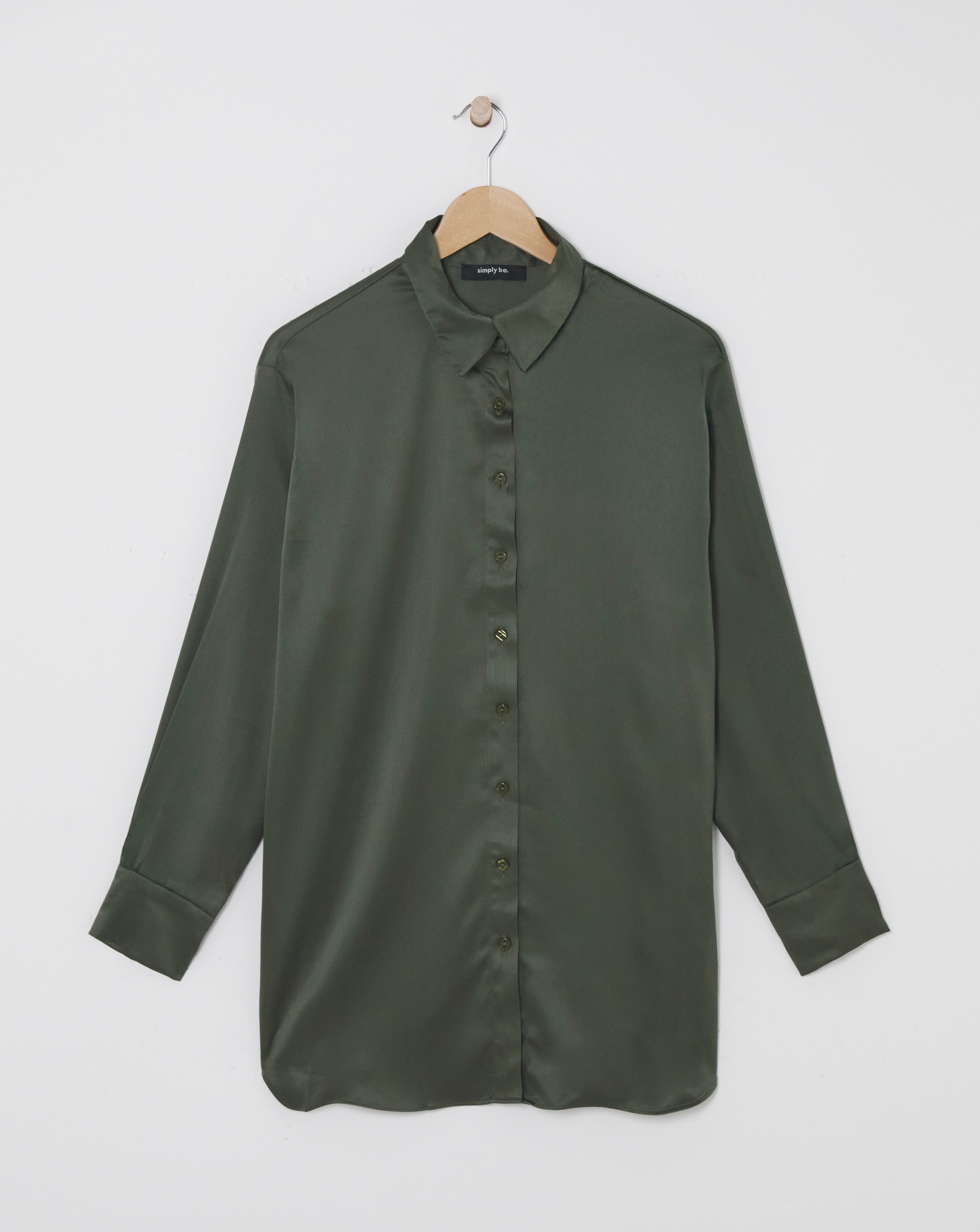 Khaki Satin Shirt
