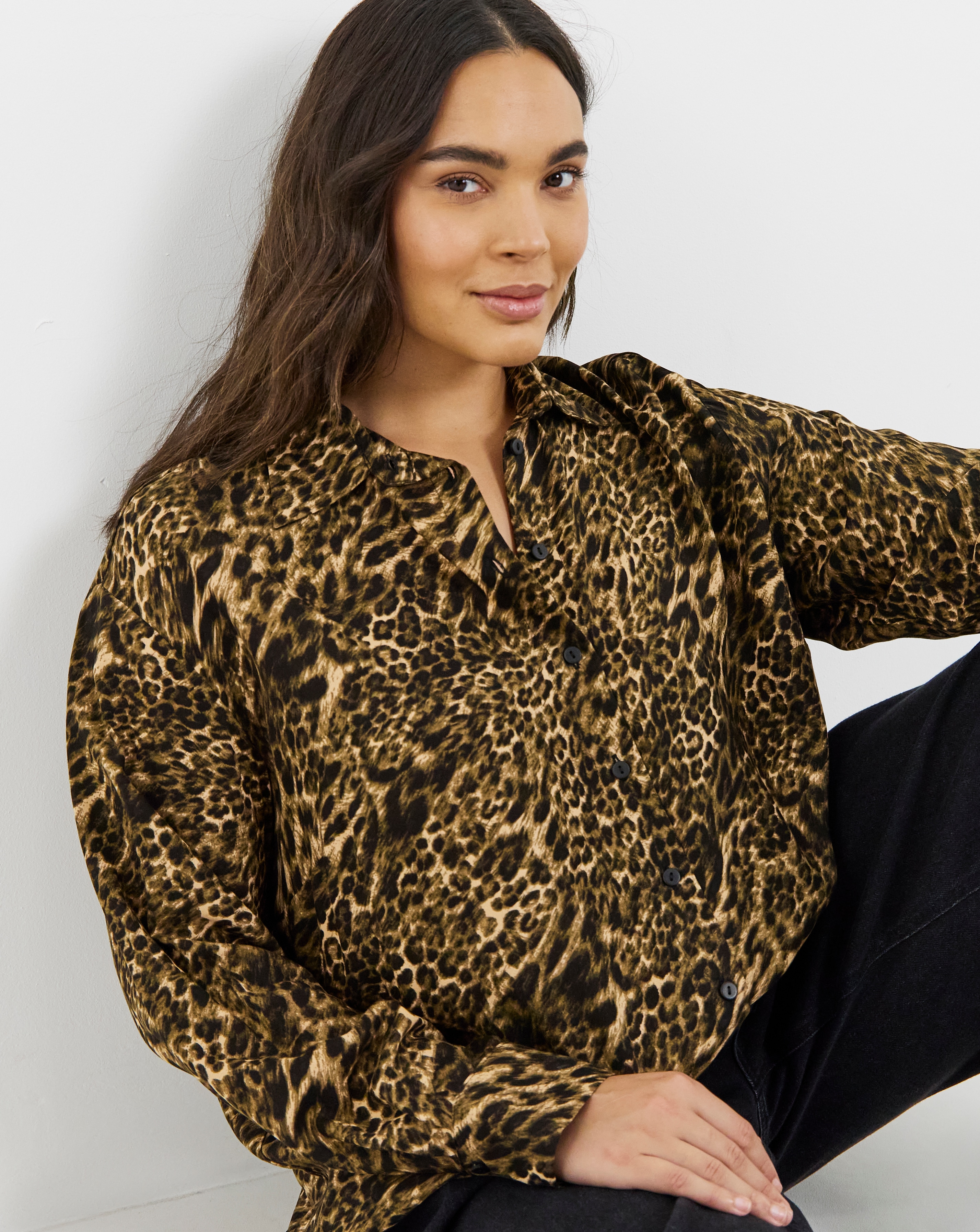 Leopard Viscose Printed Shirt