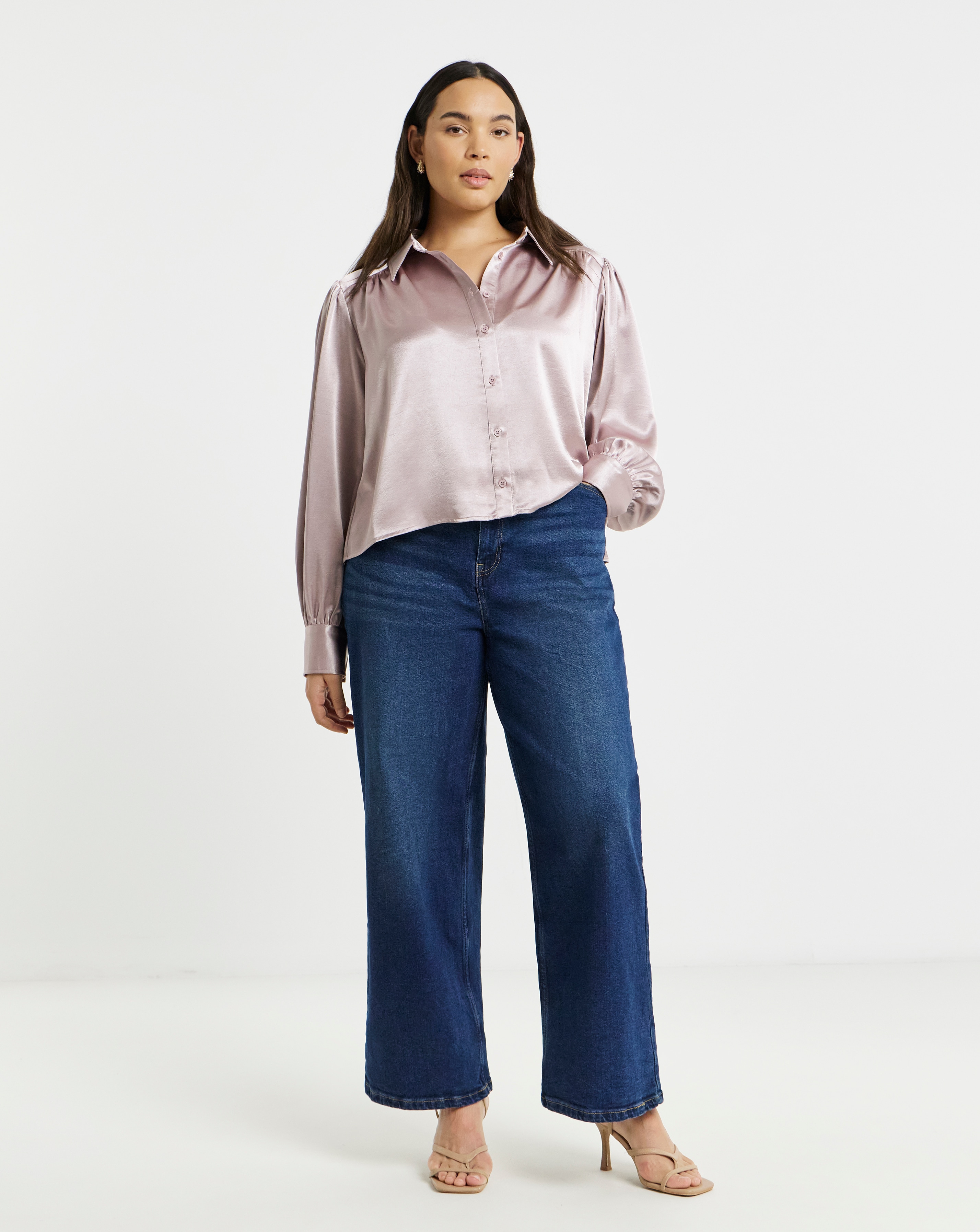New In - Simply Be Romantic Satin Shirt