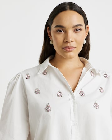 Embellished Oversized Shirt