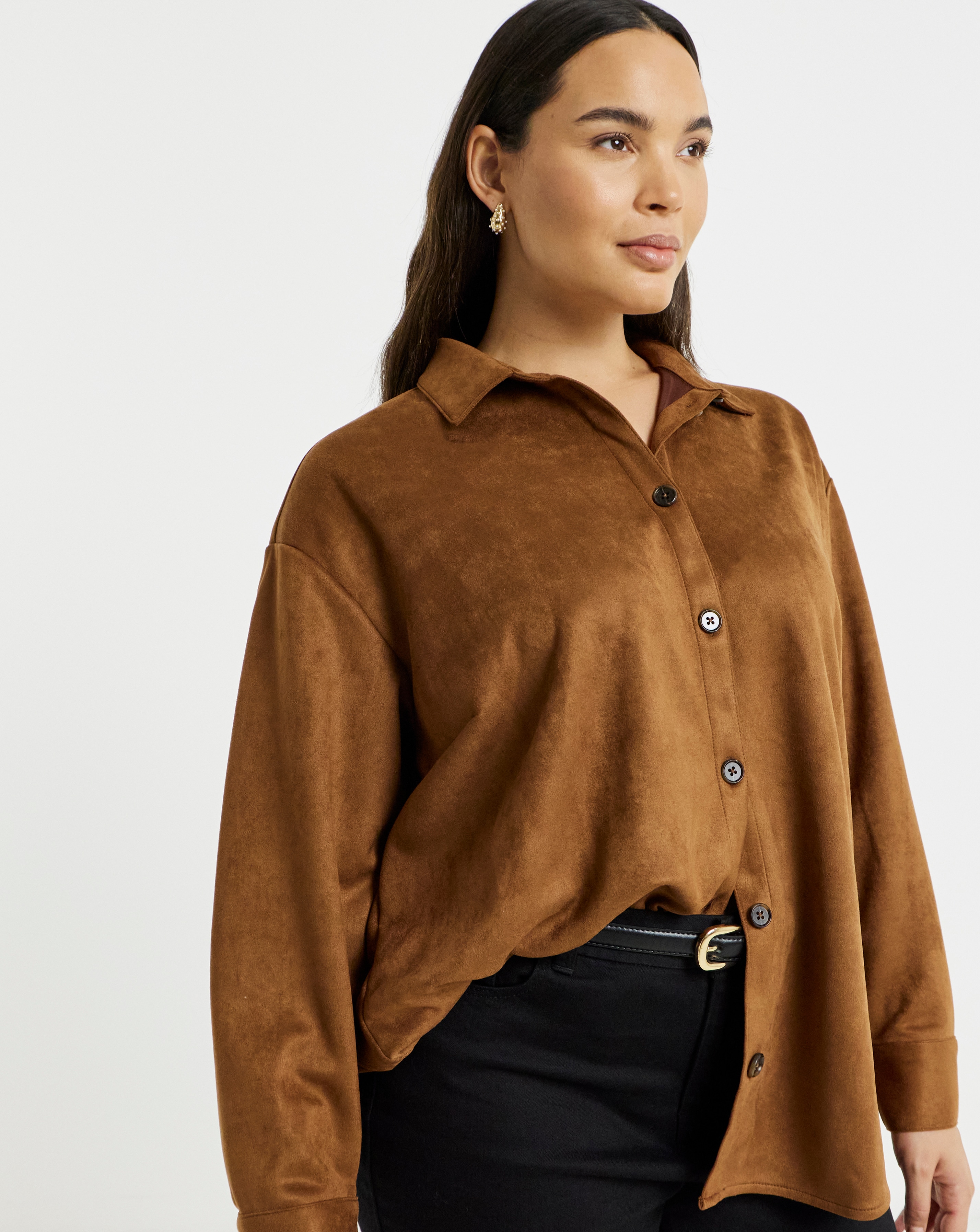 New In - Simply Be Suede Shirt