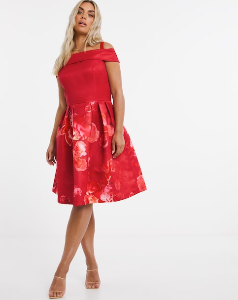 Chi Chi London Bardot Skater Dress