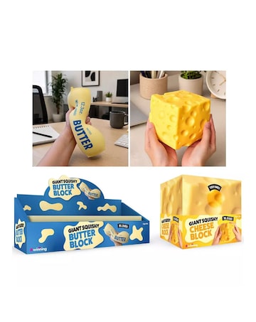 Giant Squishy Butter and Cheese Duo