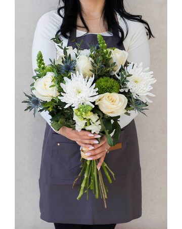 Elegant Rose & Thistle Bouquet