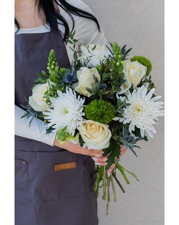 Elegant Rose & Thistle Bouquet