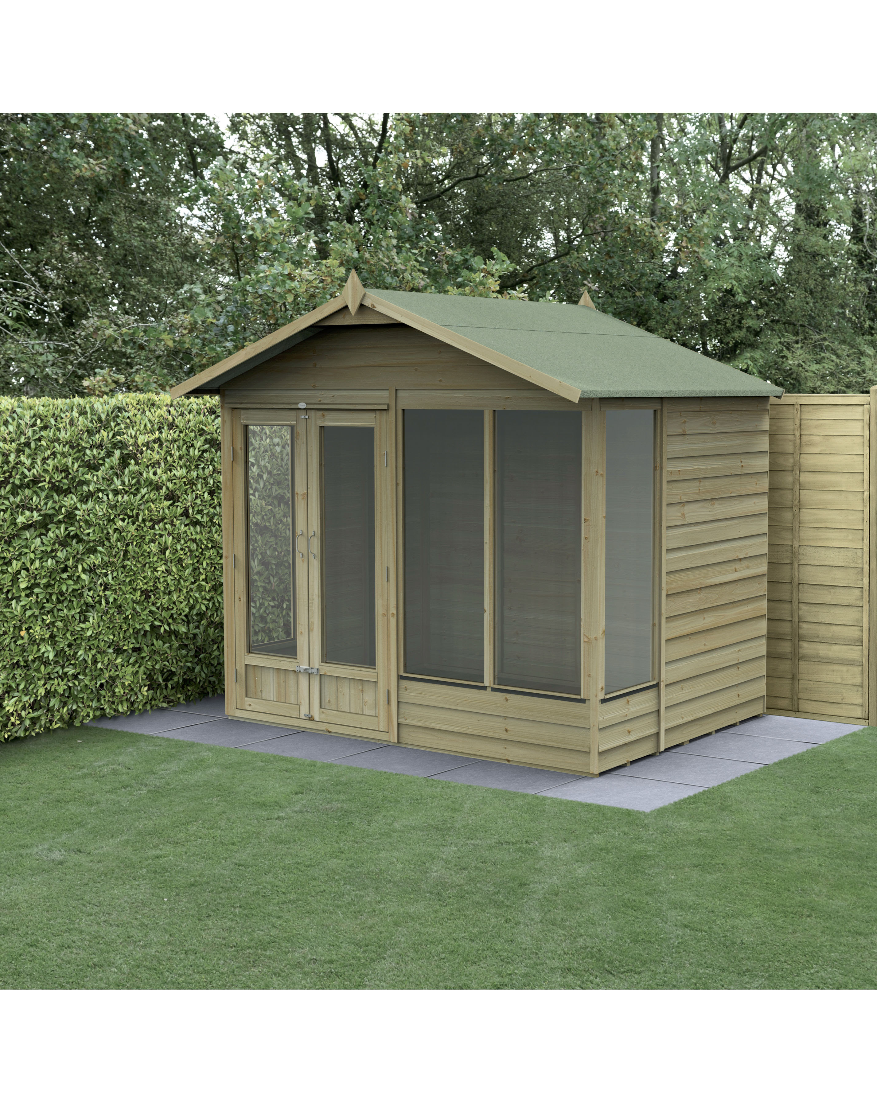 4LIFE Apex Summerhouse 8x6 - Double Door - 4 Window (Home Delivery)