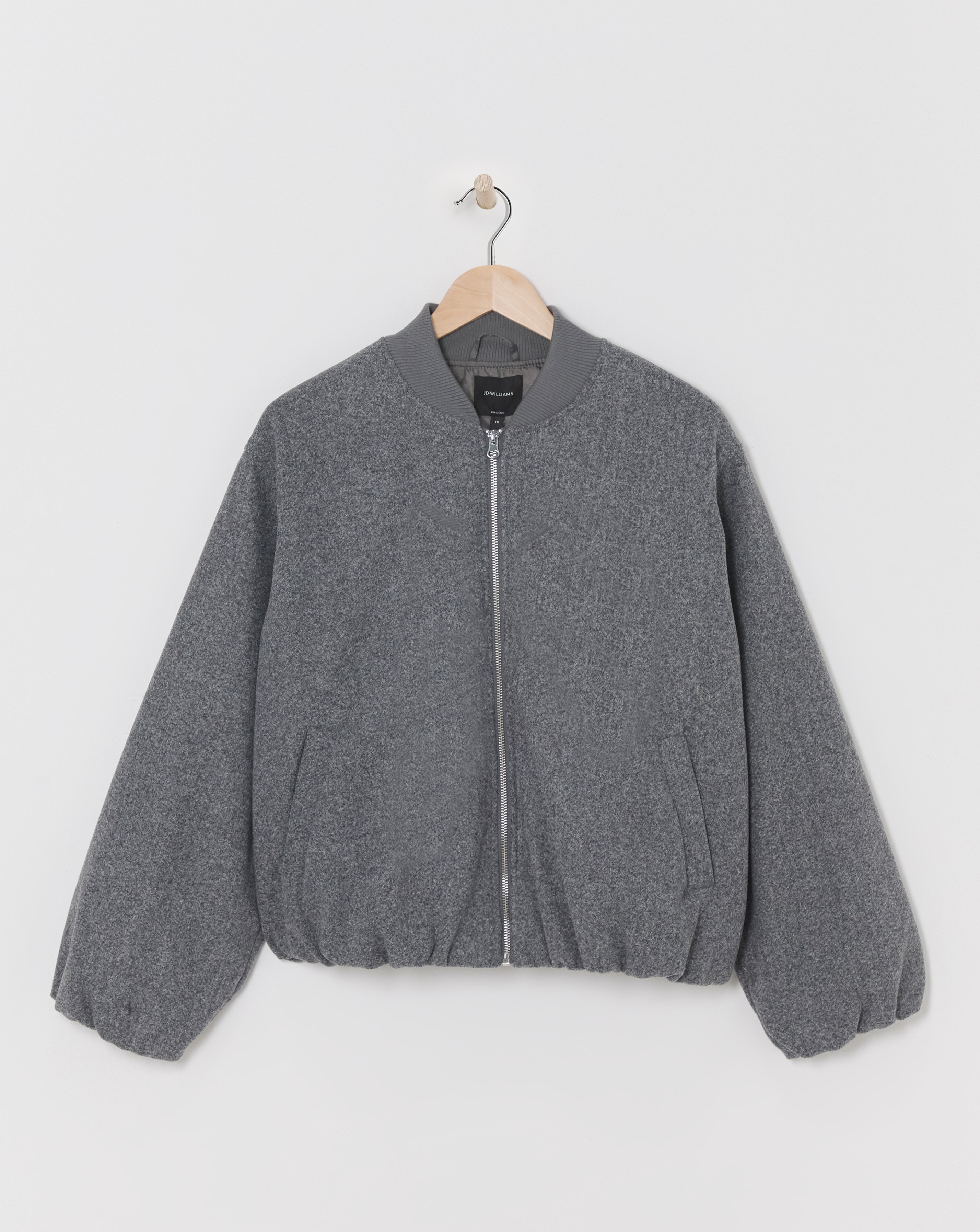 Wool Like Bomber Jacket