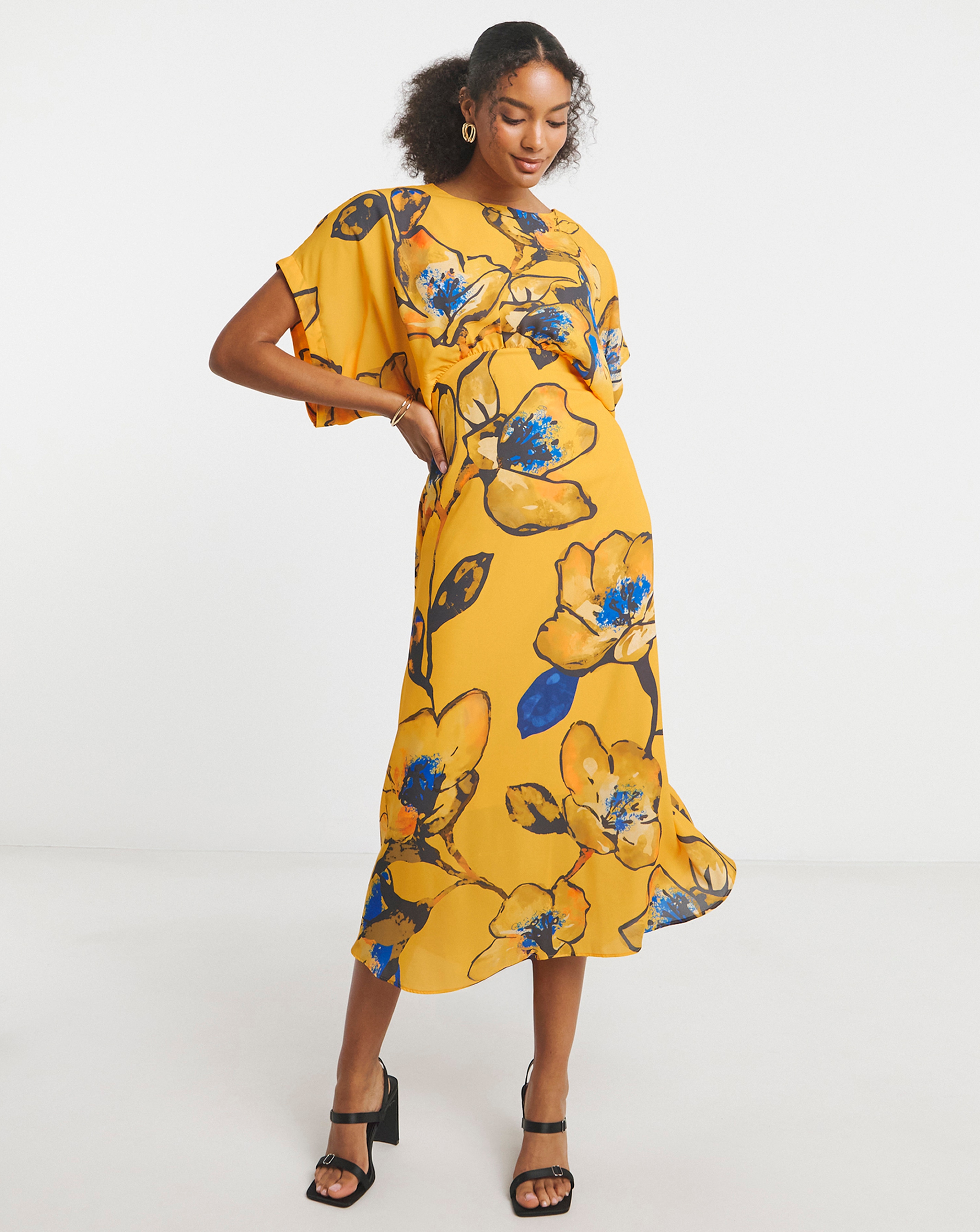 Joanna Hope Drape Sleeve Dress