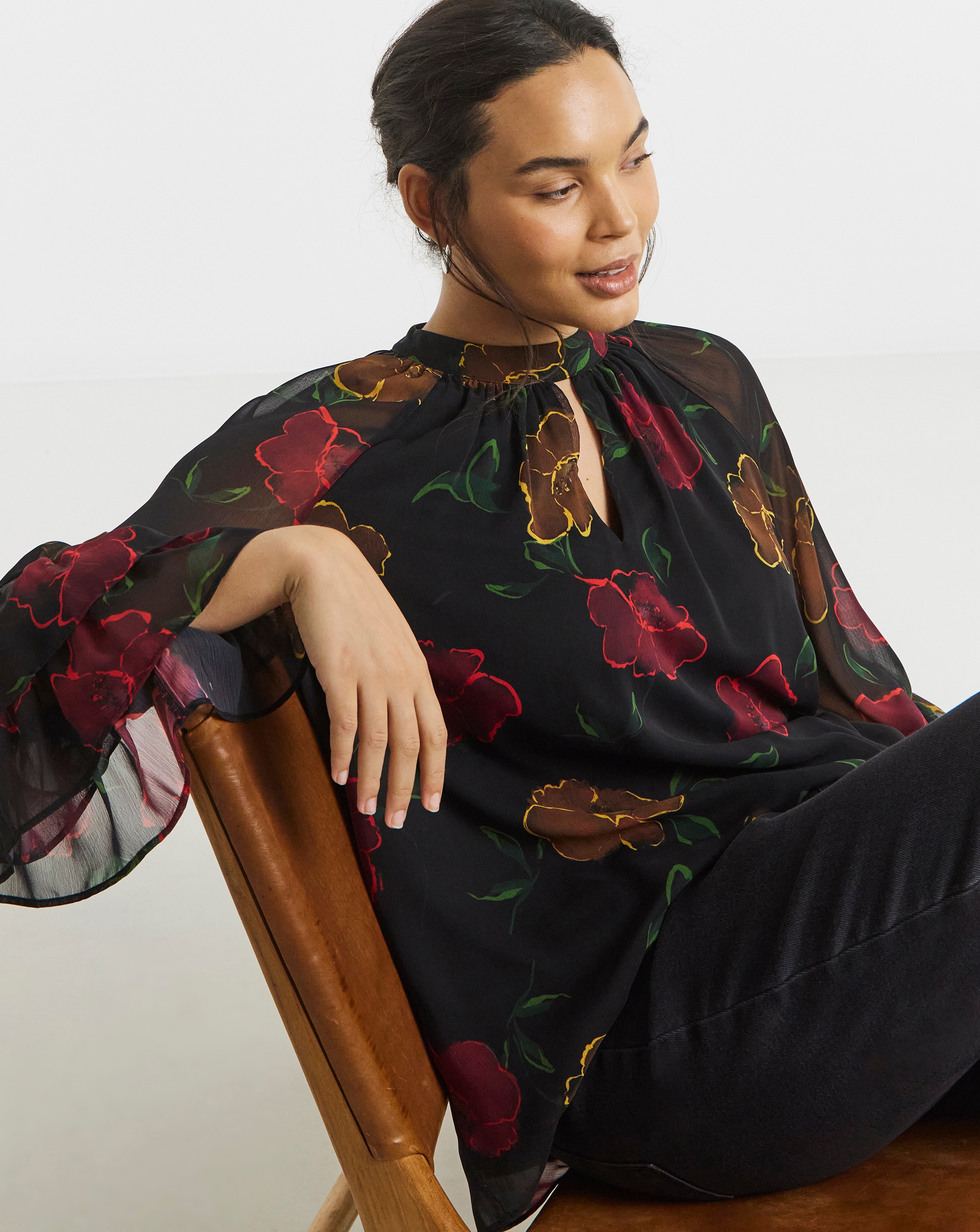 New In - Joanna Hope Ruffle Sleeve Blouse