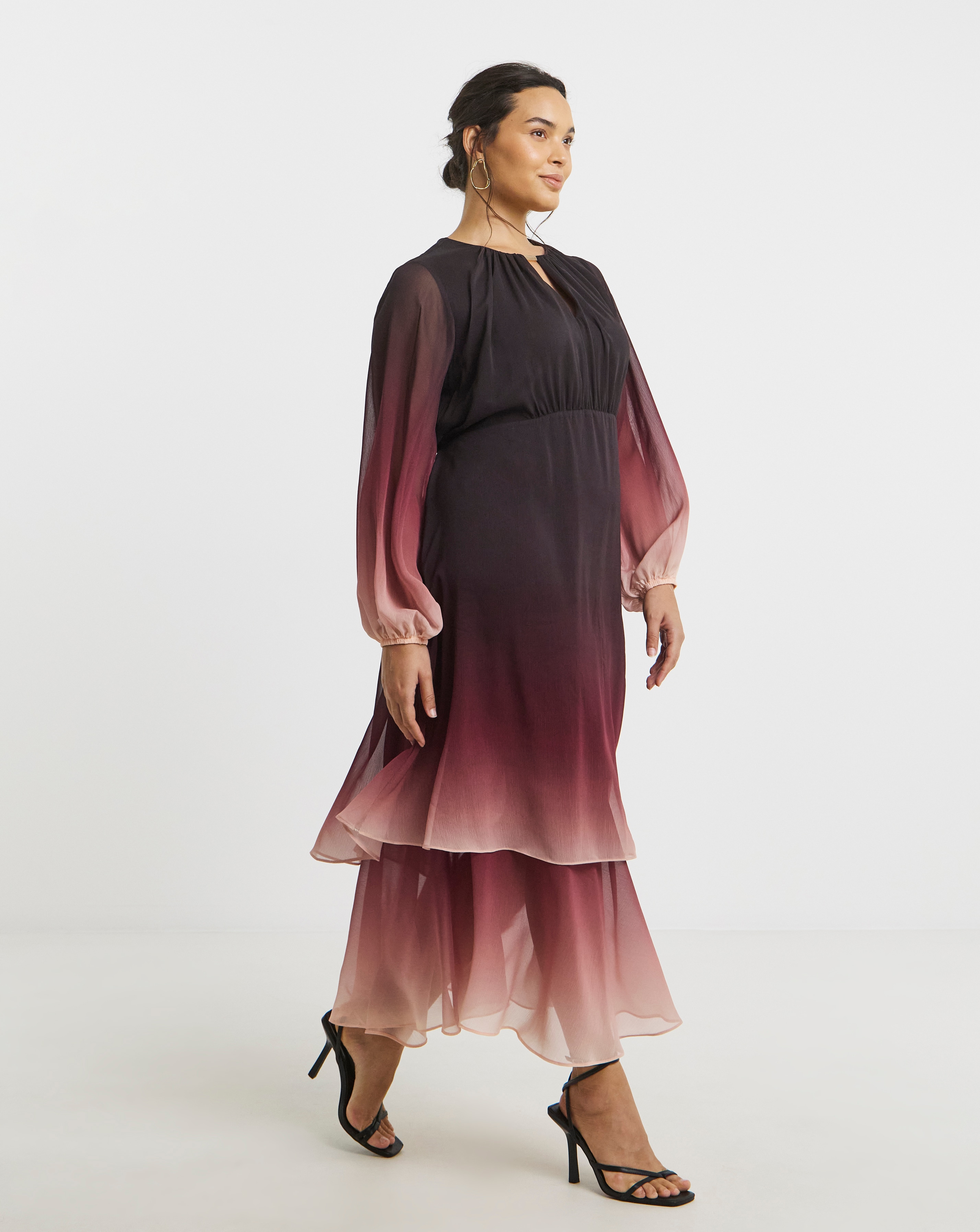 New In - Joanna Hope Ombre Tiered Maxi Dress