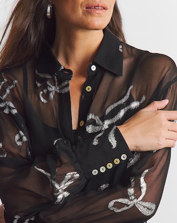 Joanna Hope Printed Crinkle Shirt