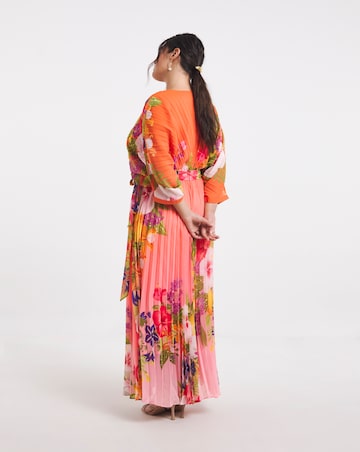 Joanna Hope Printed Pleat Maxi Dress