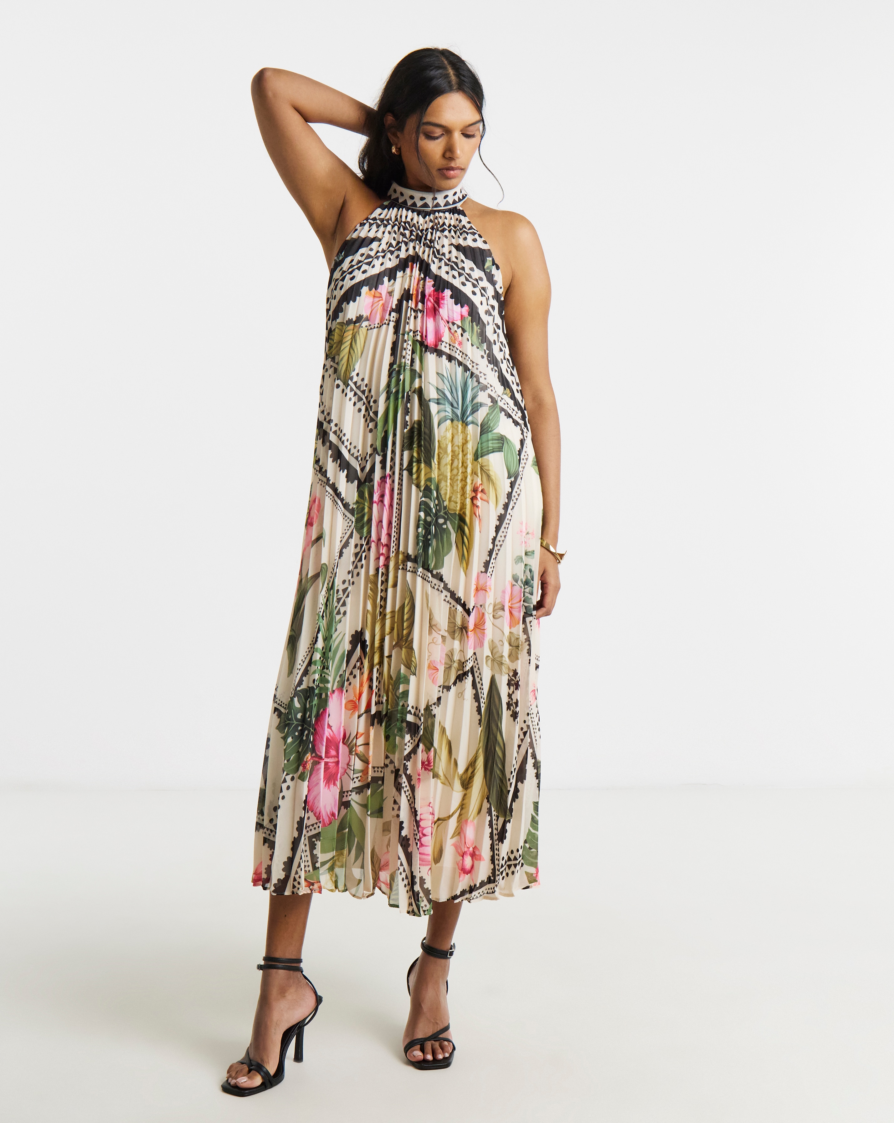 New In - Joanna Hope Pleated Trapeze Dress