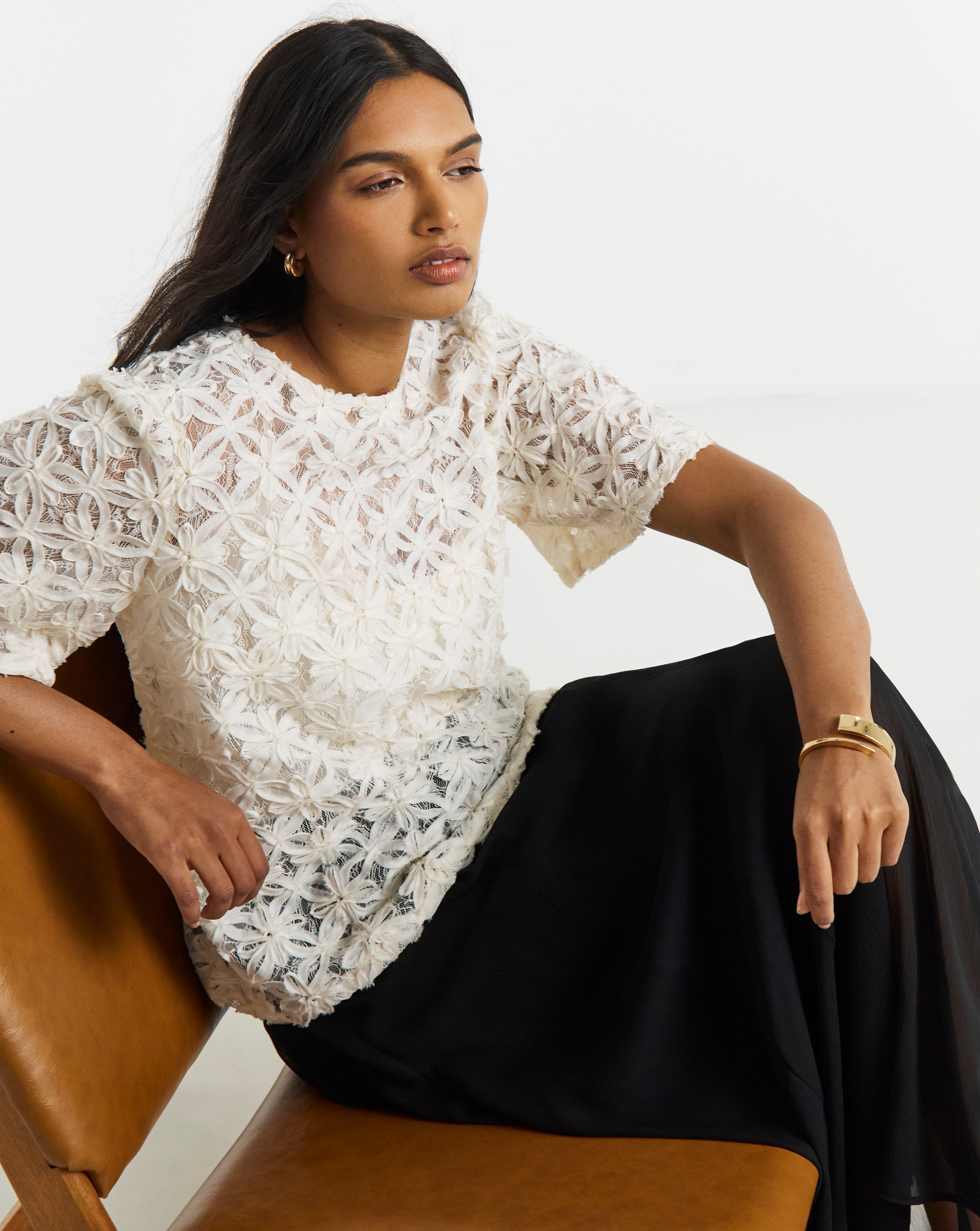 New In - Joanna Hope Textured Floral Blouse