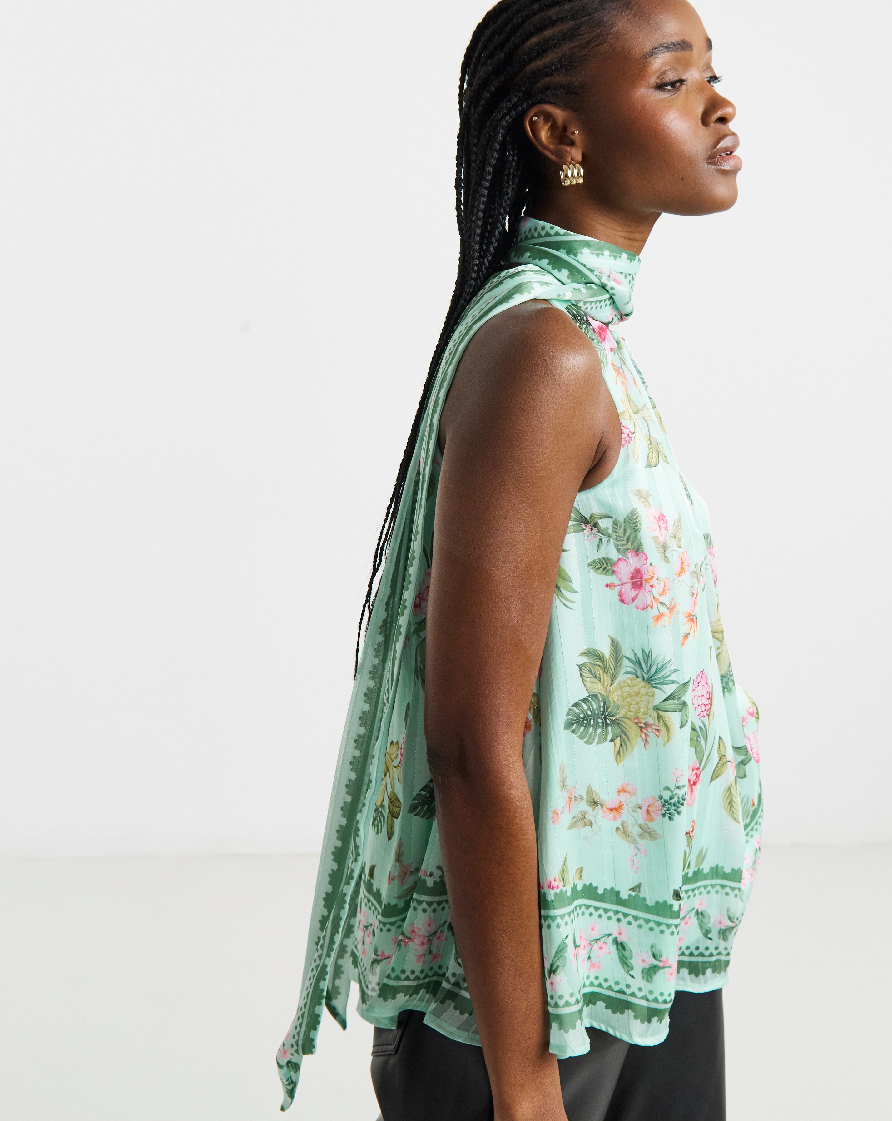 New In - Joanna Hope Halter Neck Drape Blouse