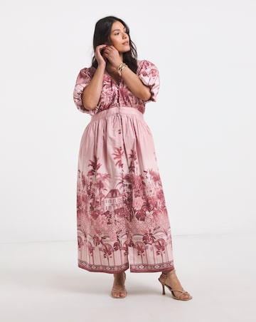 Joanna Hope Cotton Poplin Printed Dress