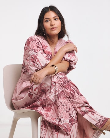 Joanna Hope Cotton Poplin Printed Dress