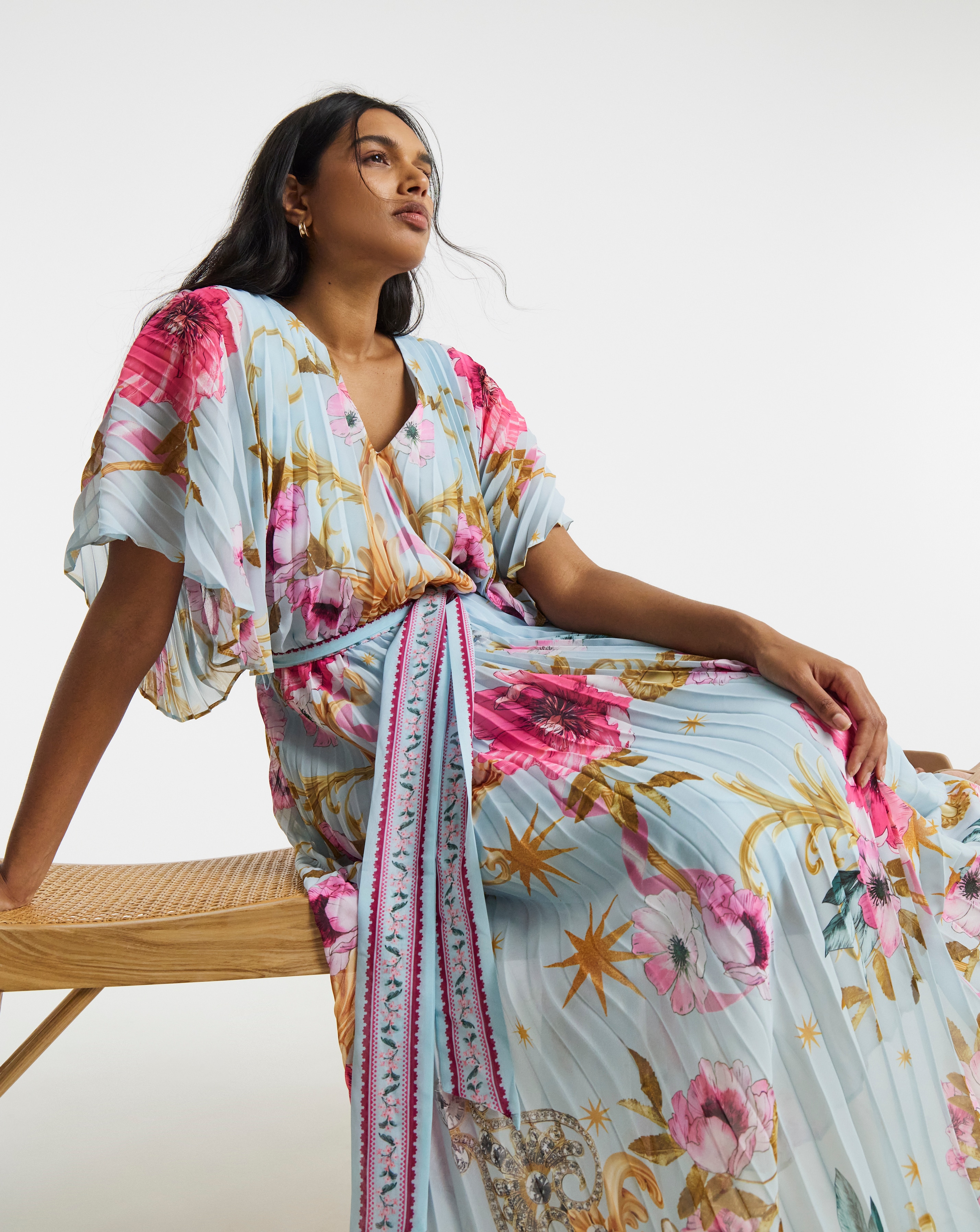 New In - Joanna Hope Printed Pleated Dress