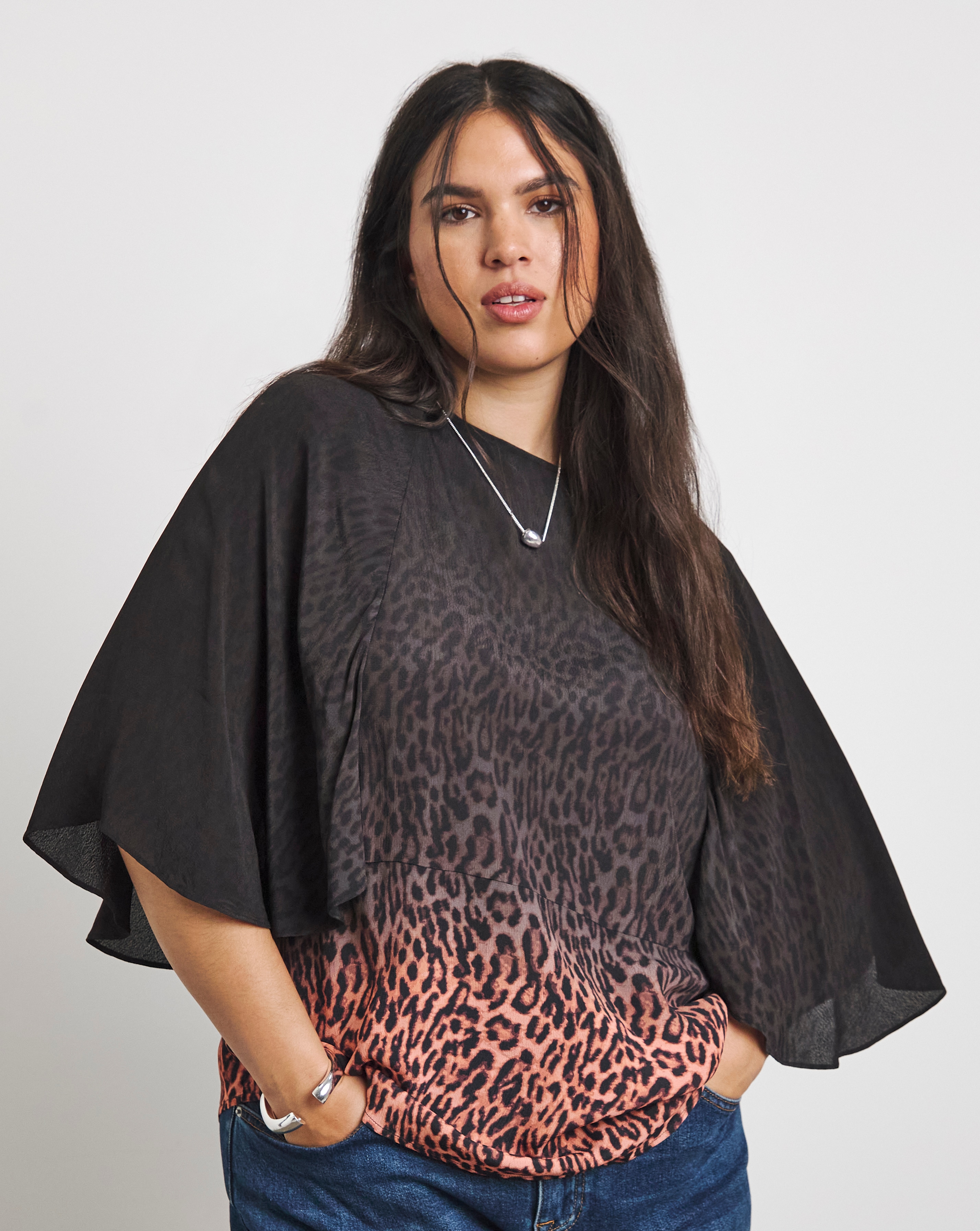 Joanna Hope Leopard Blouse
