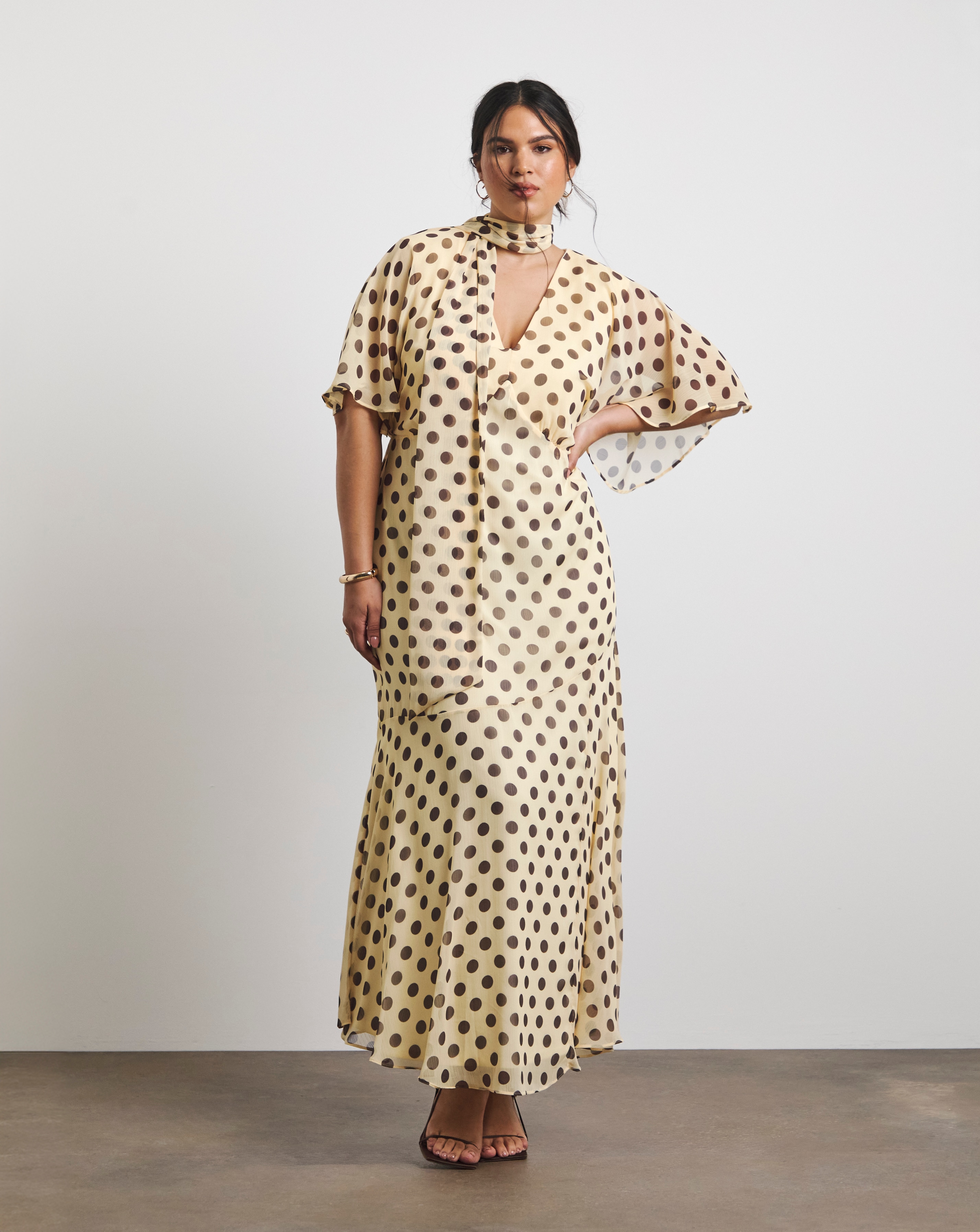New In - Joanna Hope Maxi Dress With Scarf