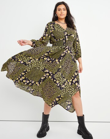 Joe Browns Mixed Print Wrap Midi Dress