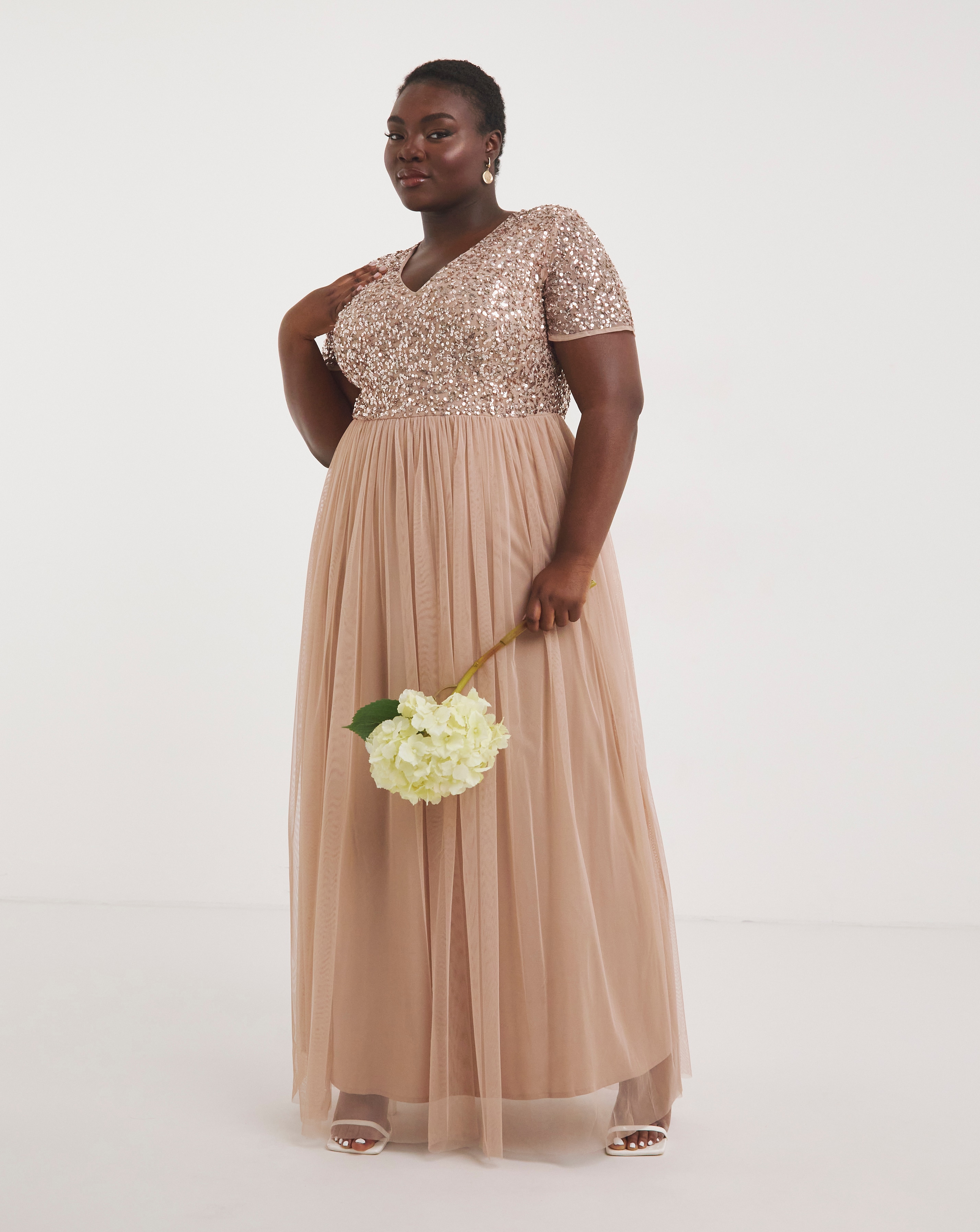 Maya Curve Embellished Maxi Dress